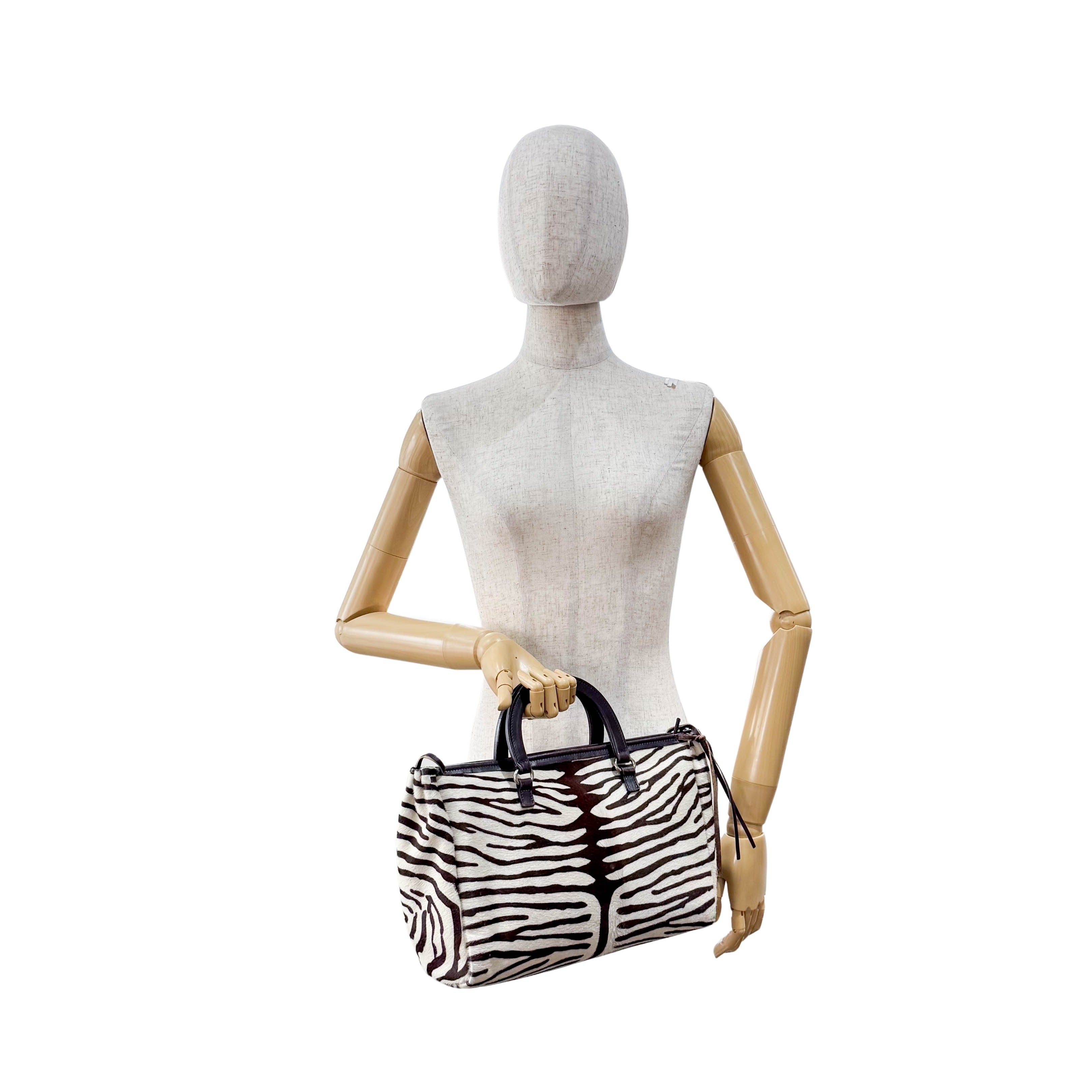Pony Hair Zebra Print Totes