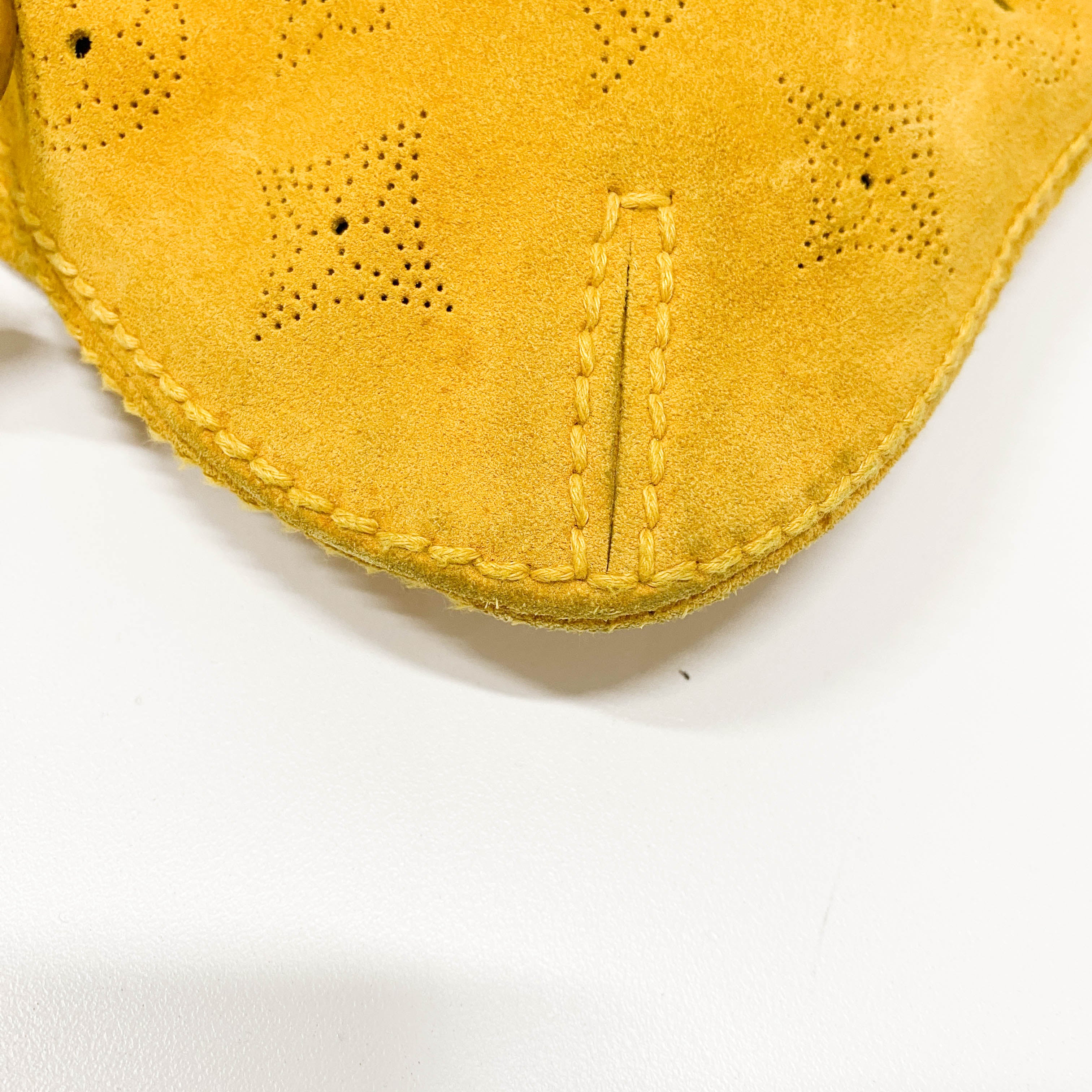 Onatah Yellow Monogram Suede Bag