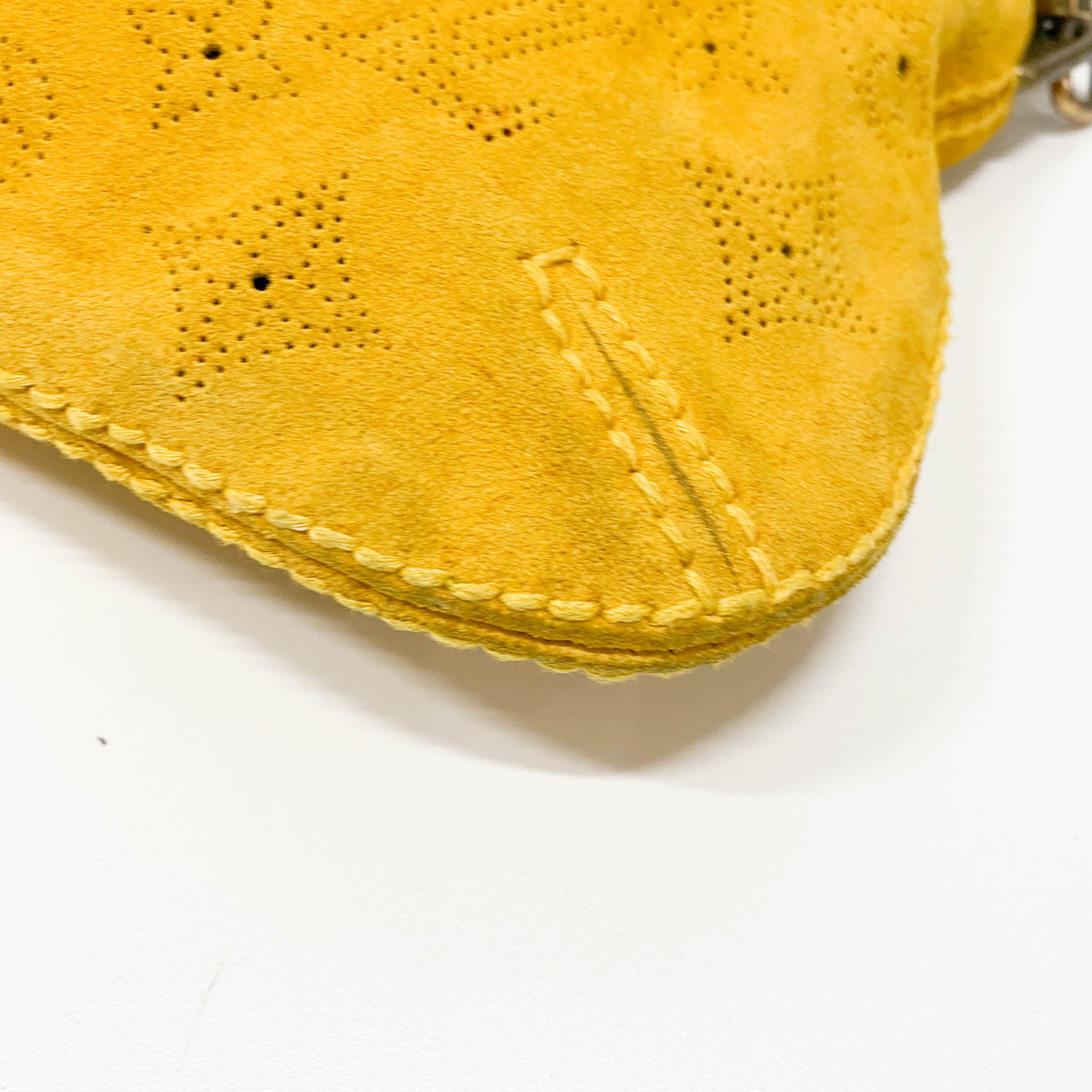 Onatah Yellow Monogram Suede Bag