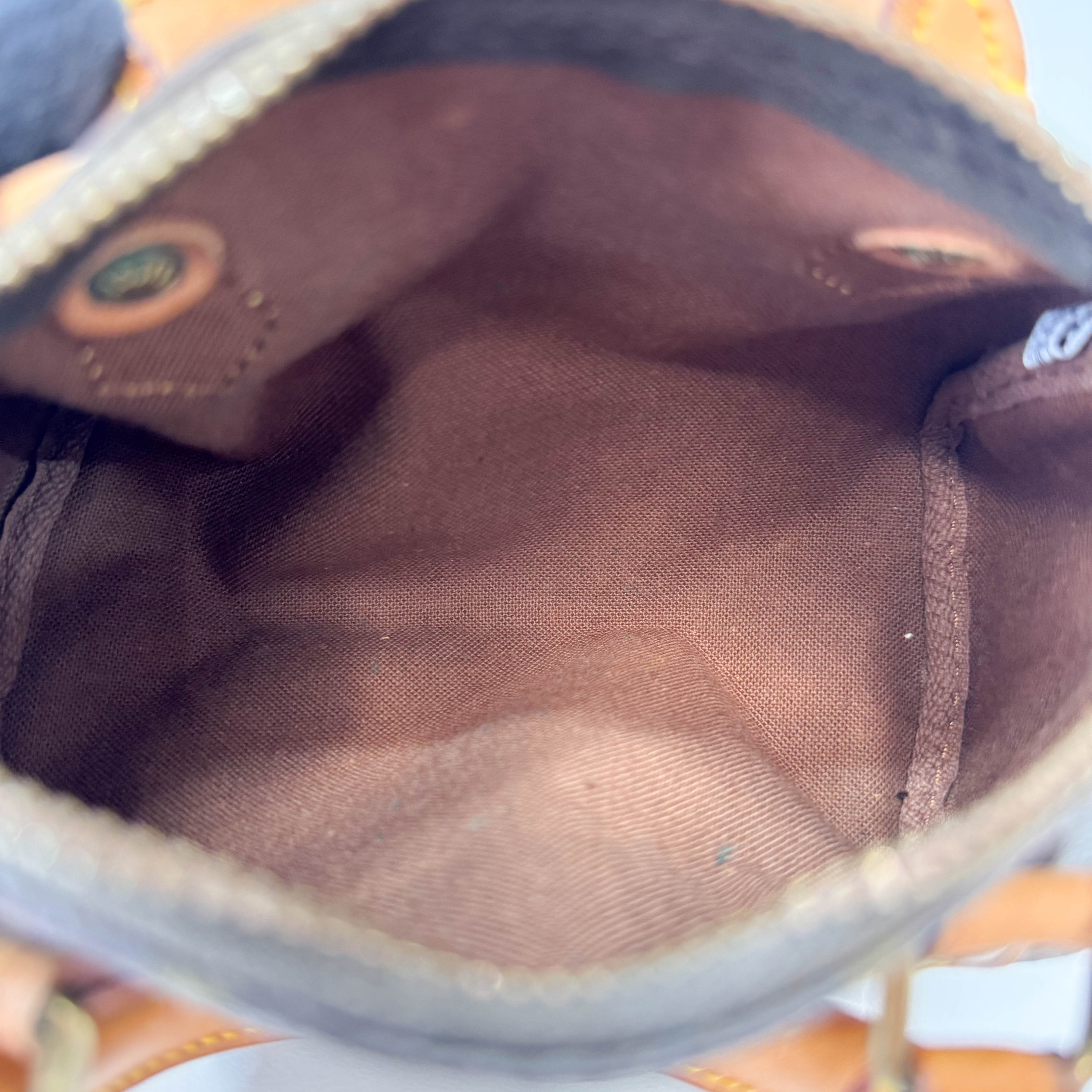 Mini Speedy Brown Monogram Leather Handbag