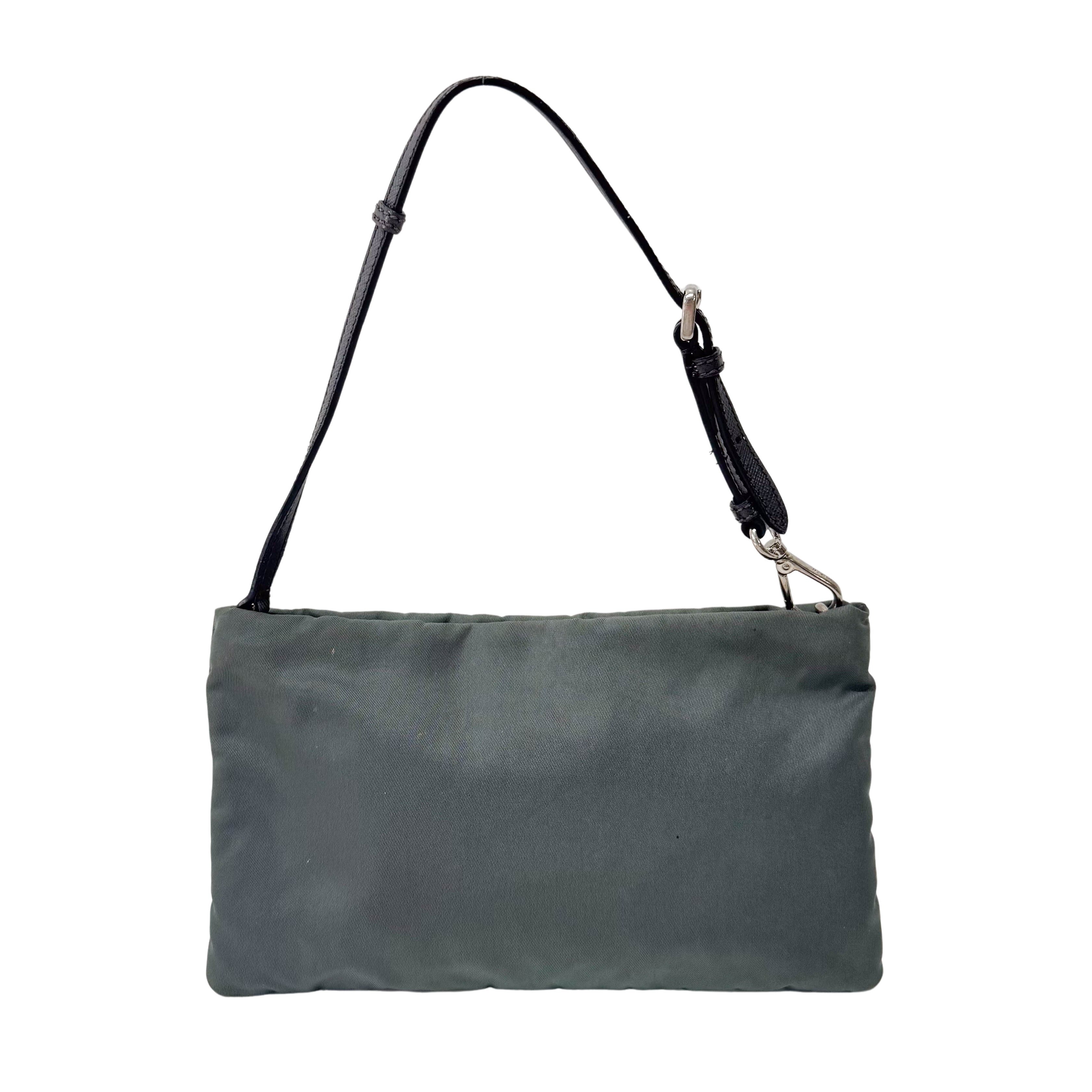 Grey Mini Pouch Heart Bijou Handle Bag