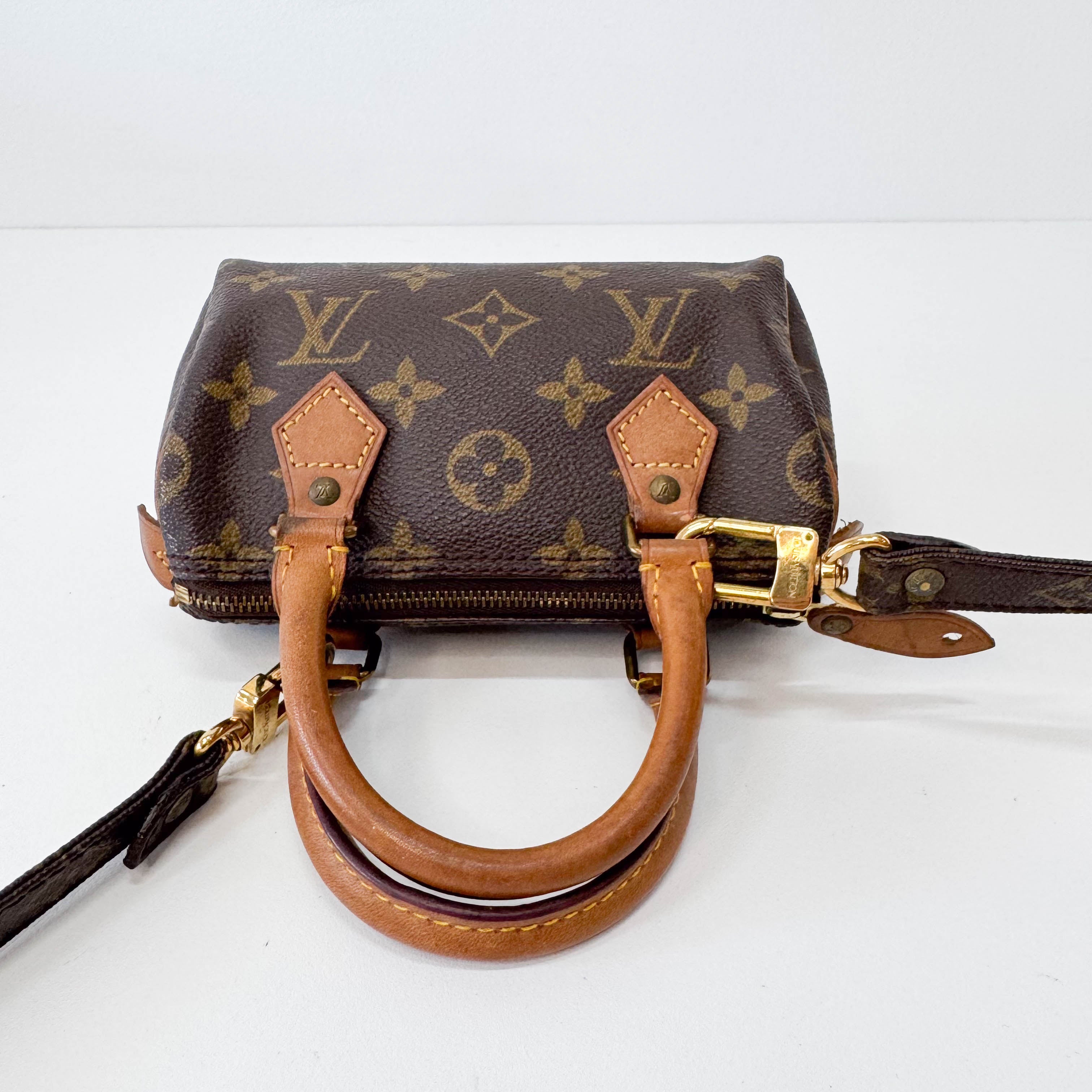 Monogram Nano Speedy with Strap Bag