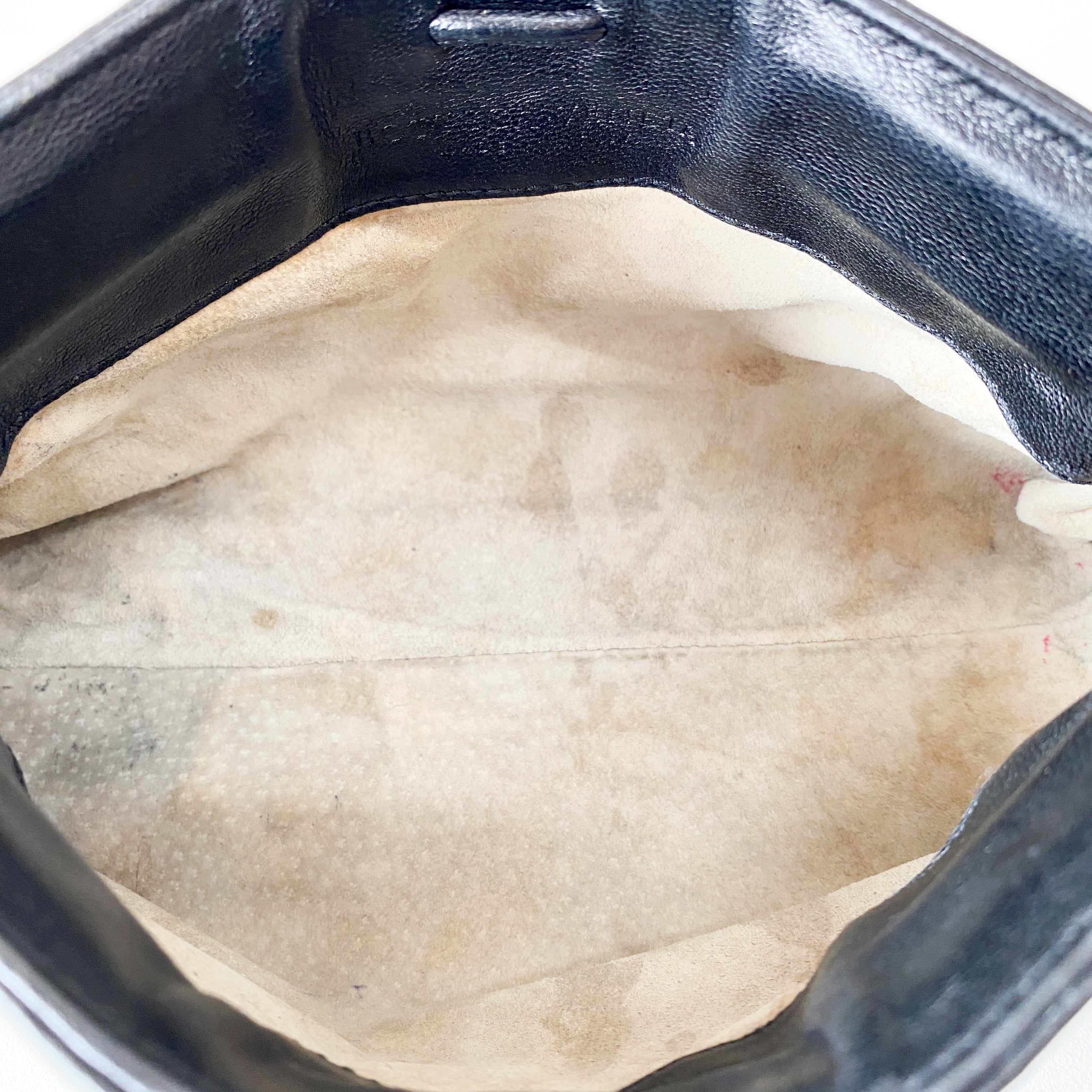 Intrecciato Black Lambskin Leather Shoulder Bag