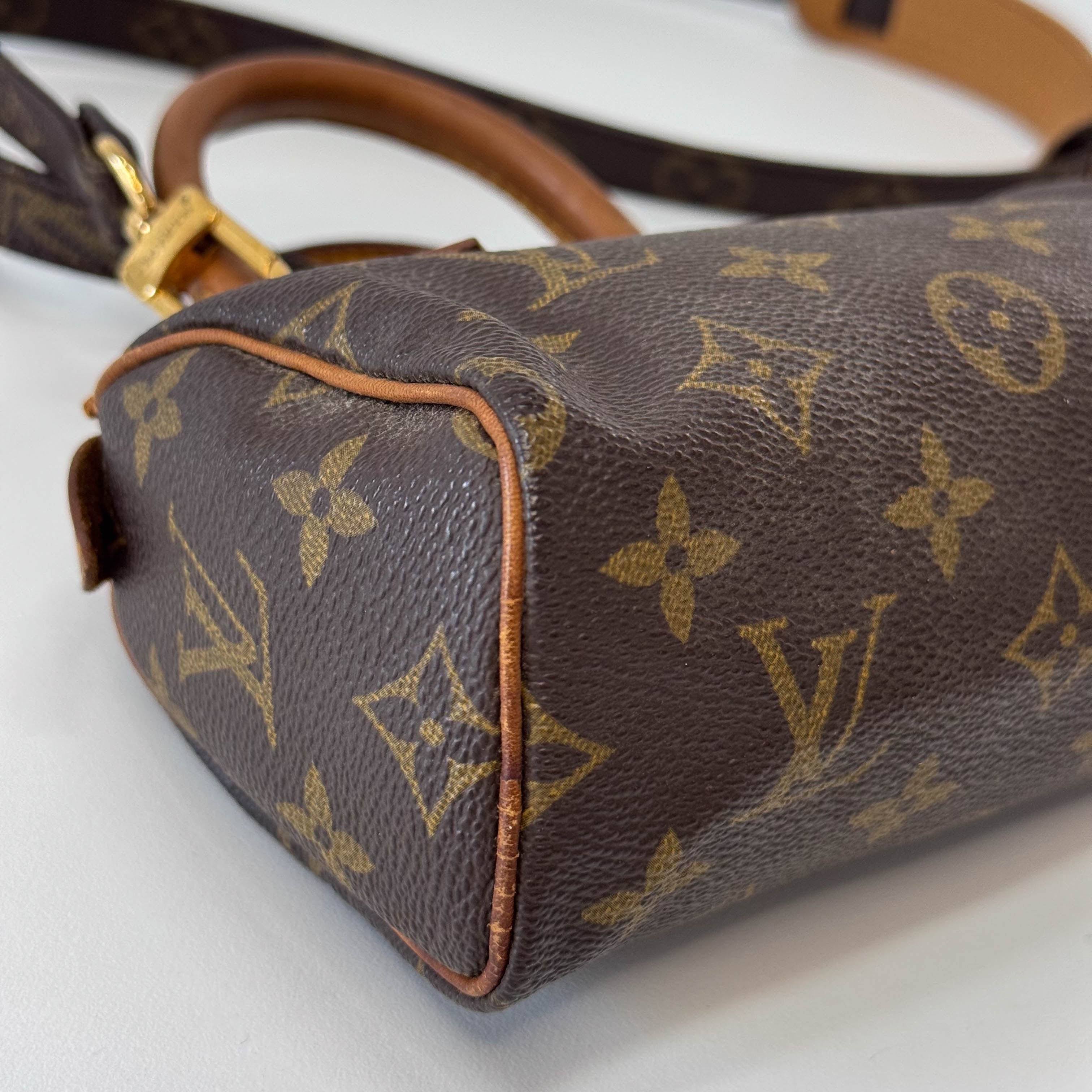 Monogram Nano Speedy with Strap Bag