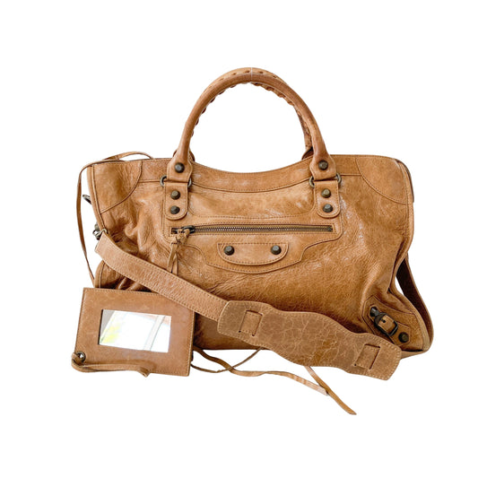 The City Brown Leather Bag