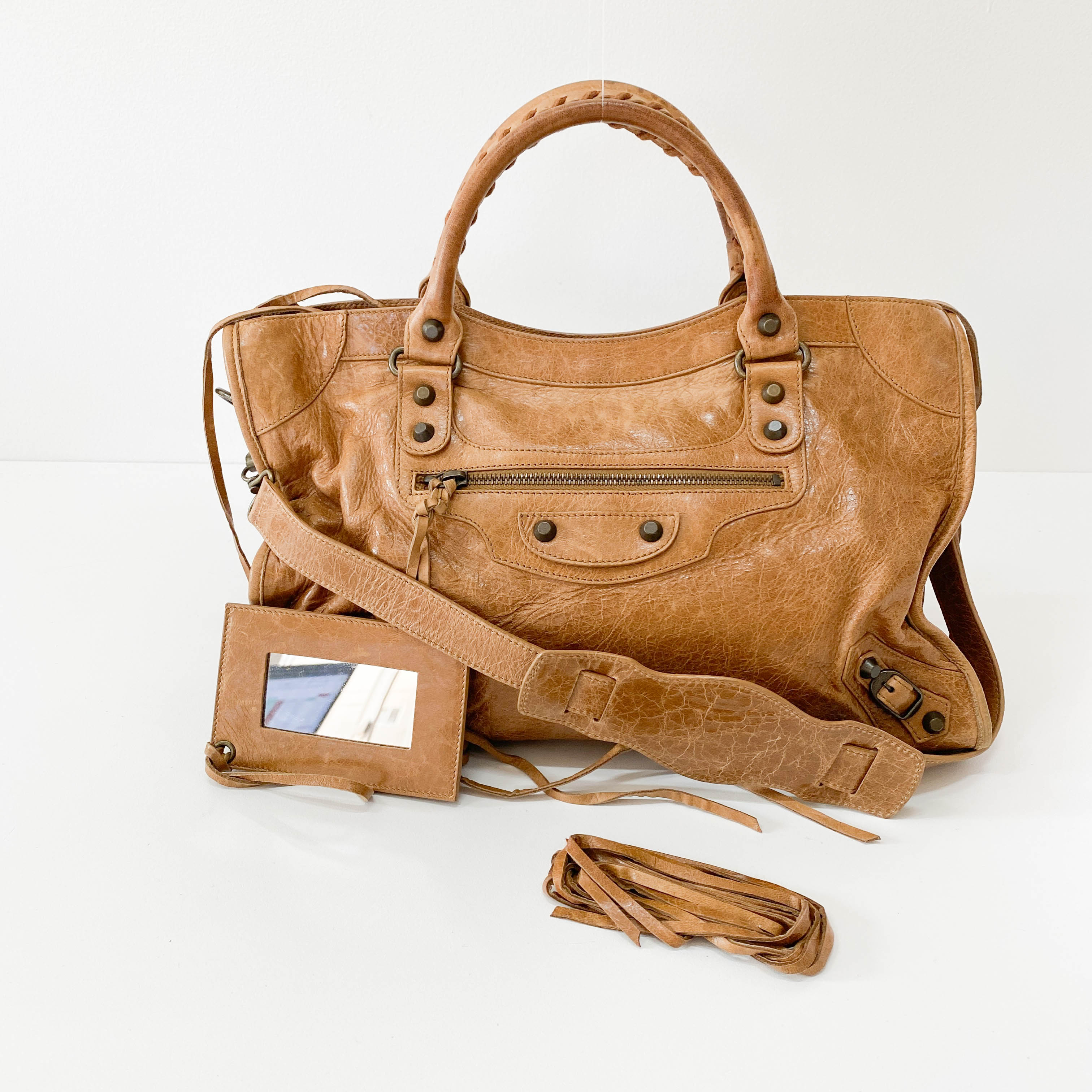 The City Brown Leather Bag