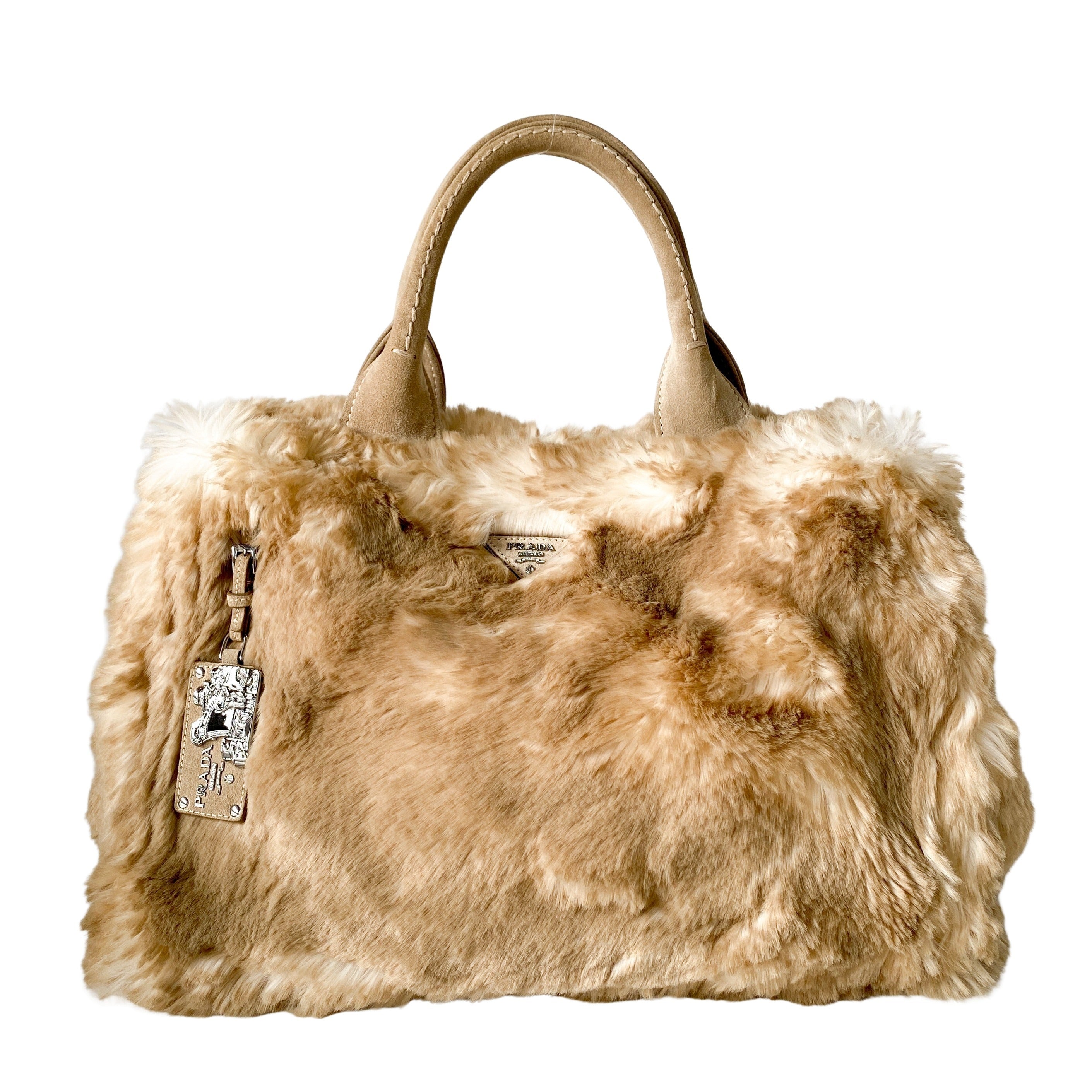 Canapa Beige Fur Tote Bag