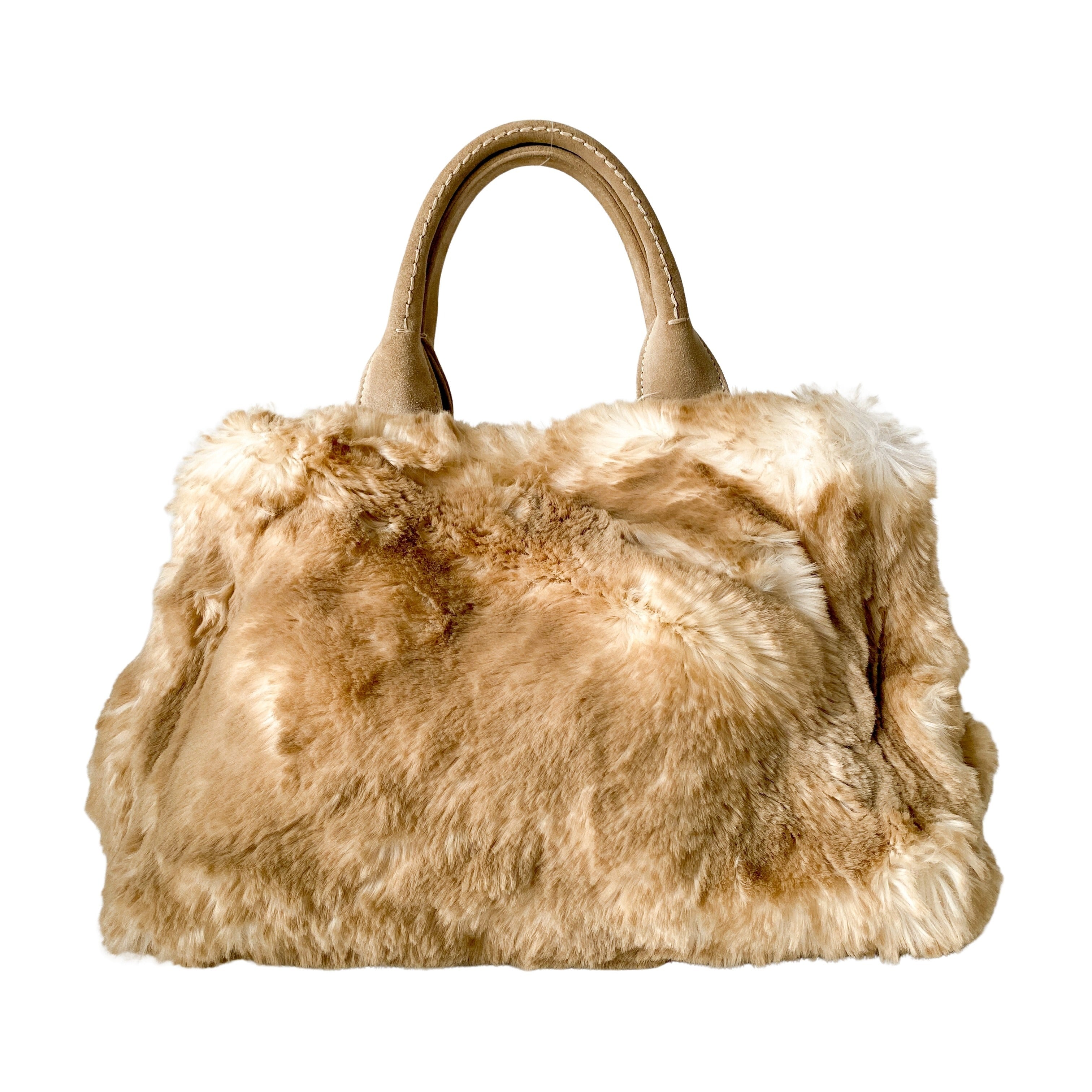 Canapa Beige Fur Tote Bag
