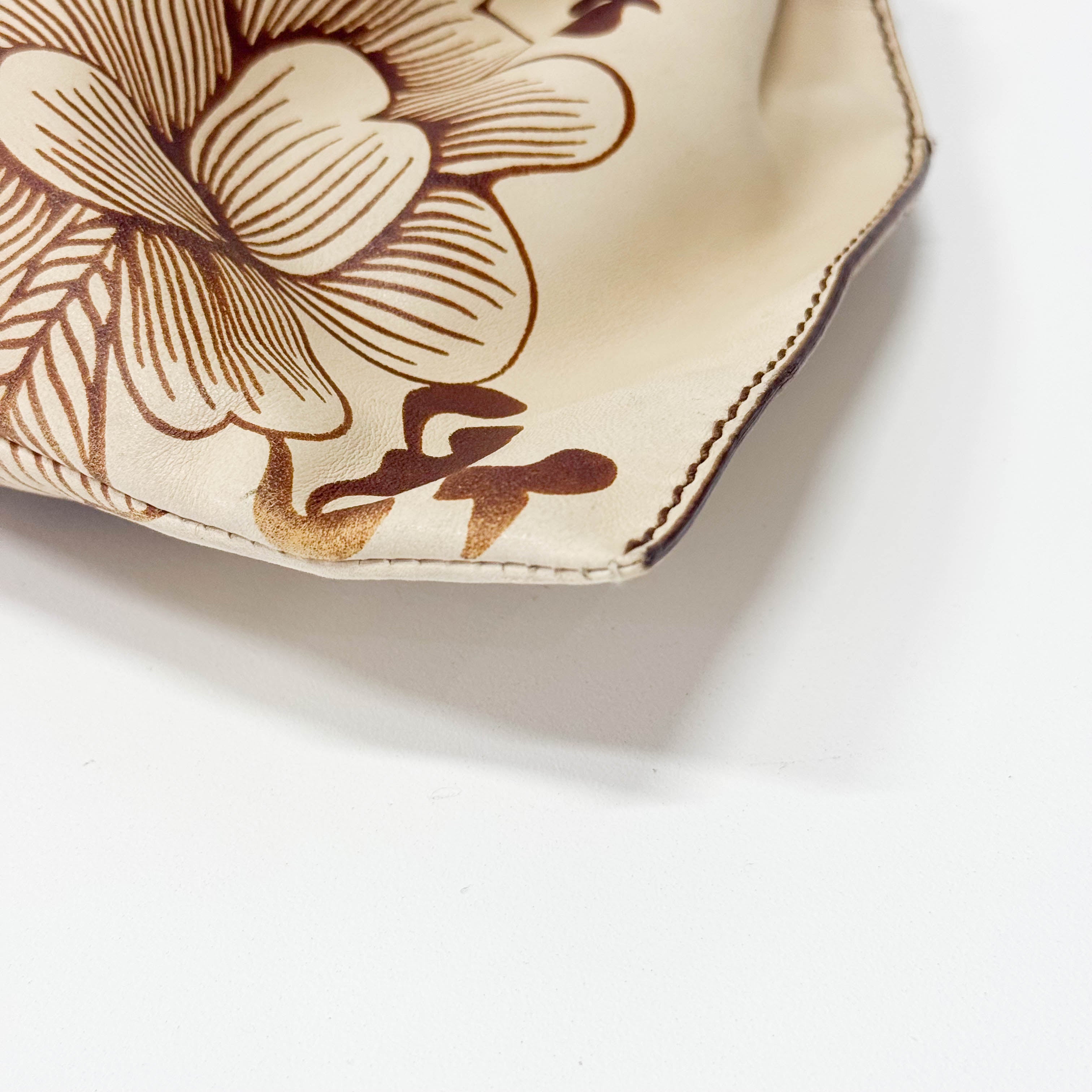 Bamboo Light Brown Leather Handle Bag