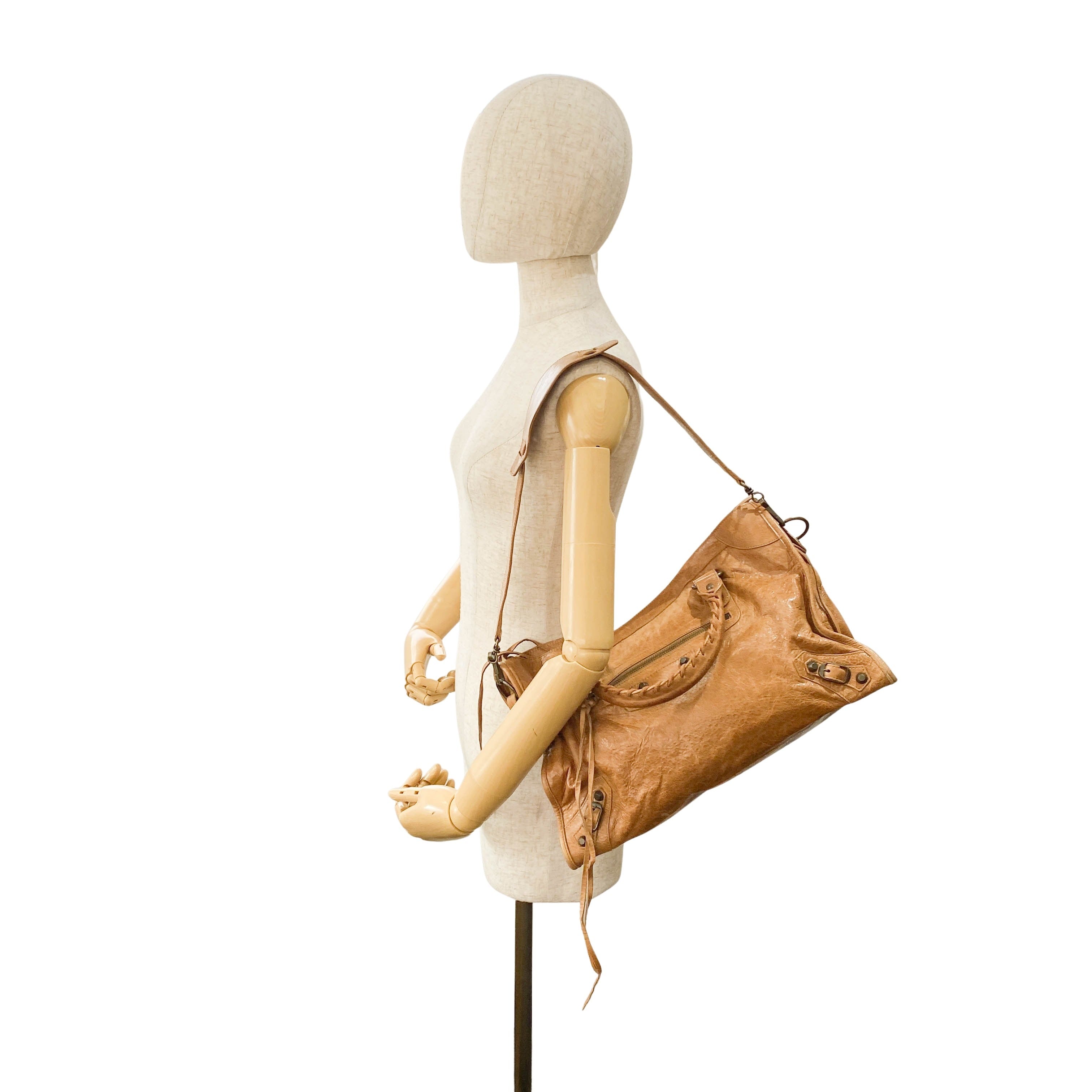 The City Brown Leather Bag