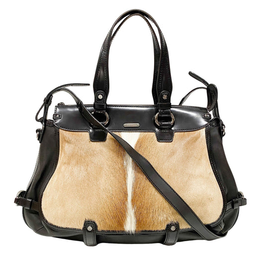 Archive Leather/Pony Hair Shoulder Bag