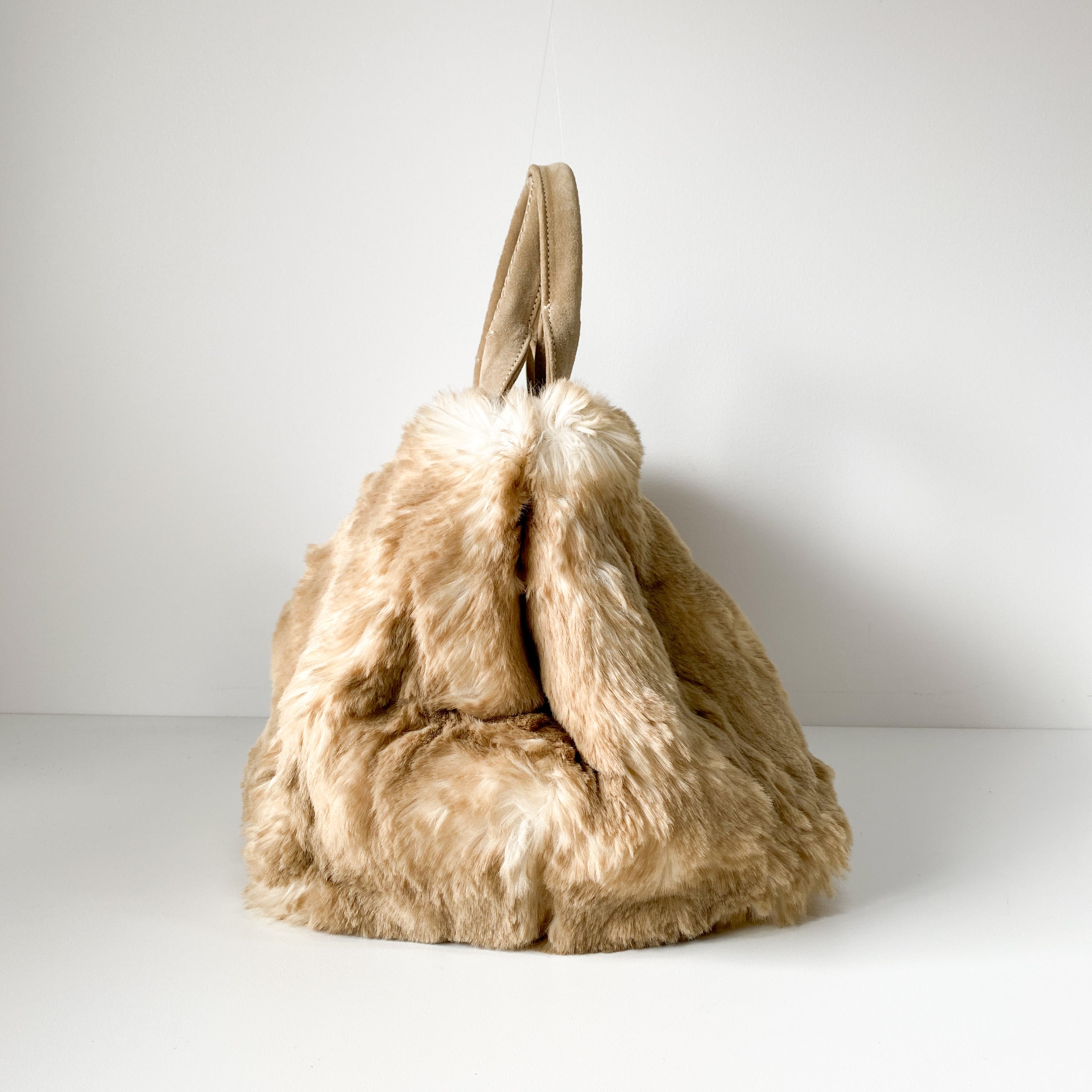 Canapa Beige Fur Tote Bag