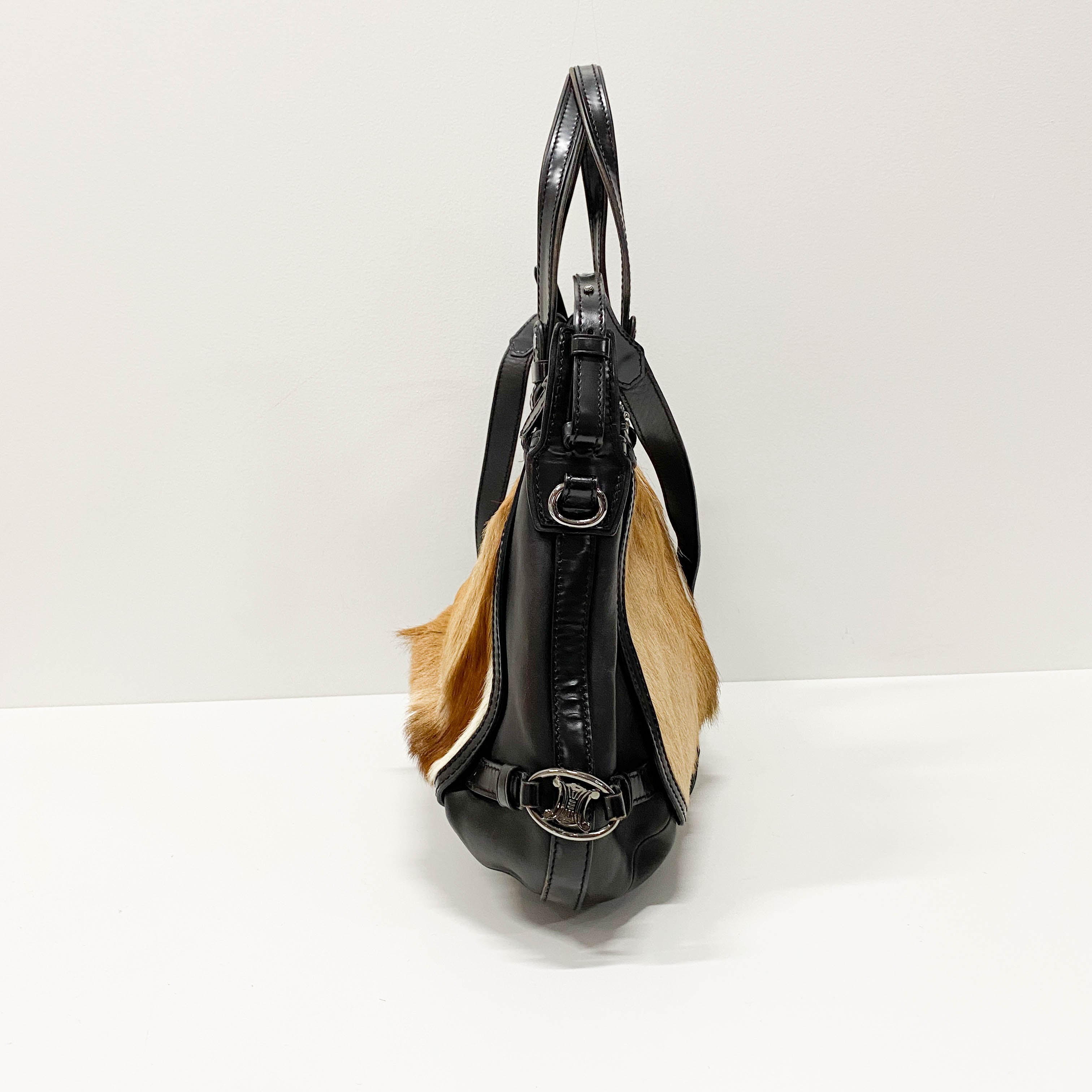 Archive Leather/Pony Hair Shoulder Bag