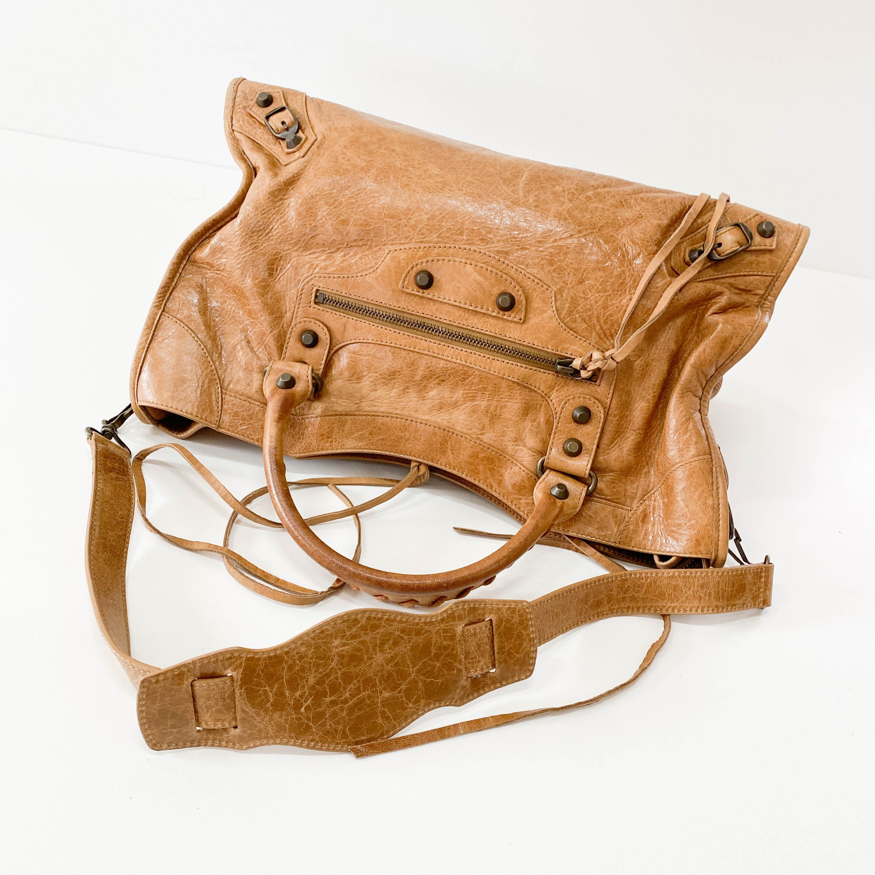 The City Brown Leather Bag