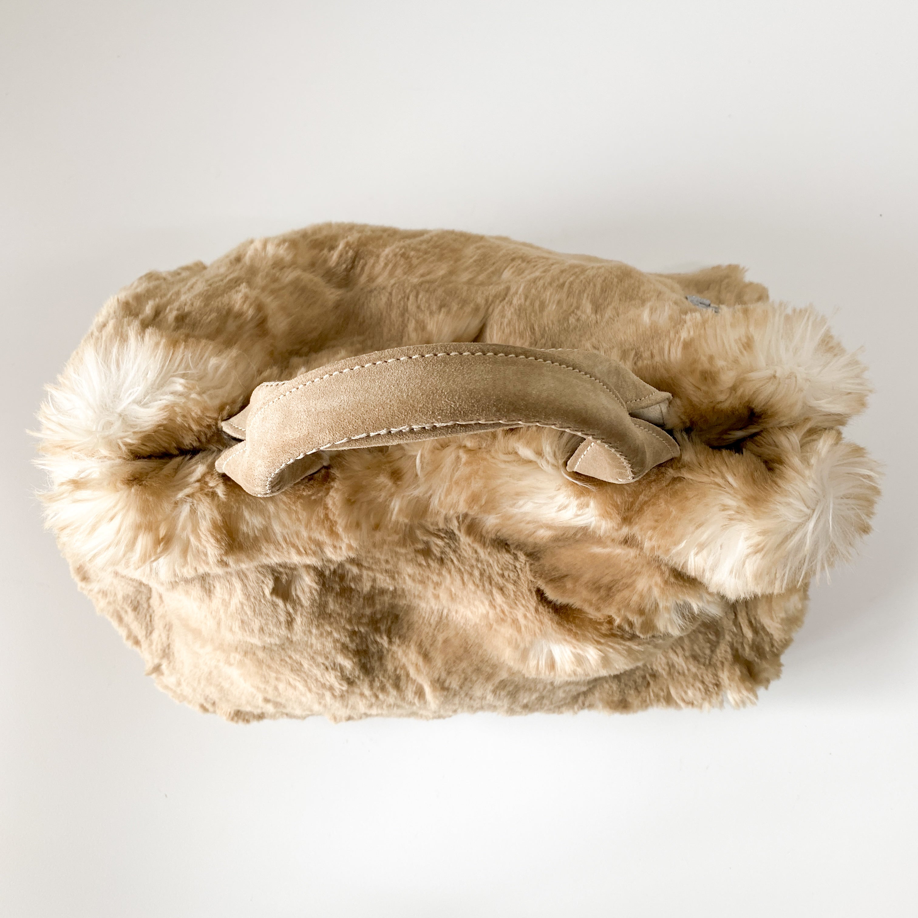 Canapa Beige Fur Tote Bag