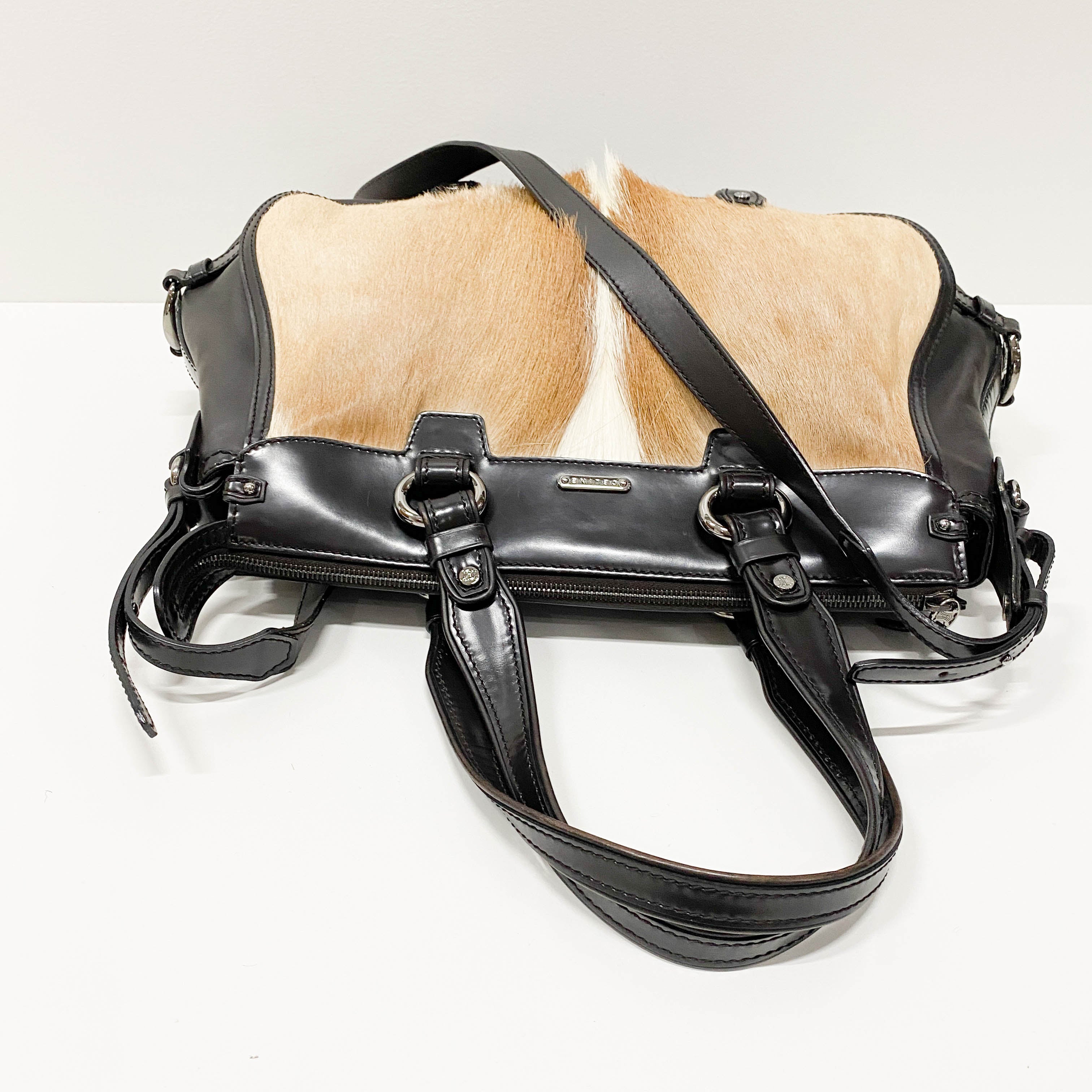 Archive Leather/Pony Hair Shoulder Bag