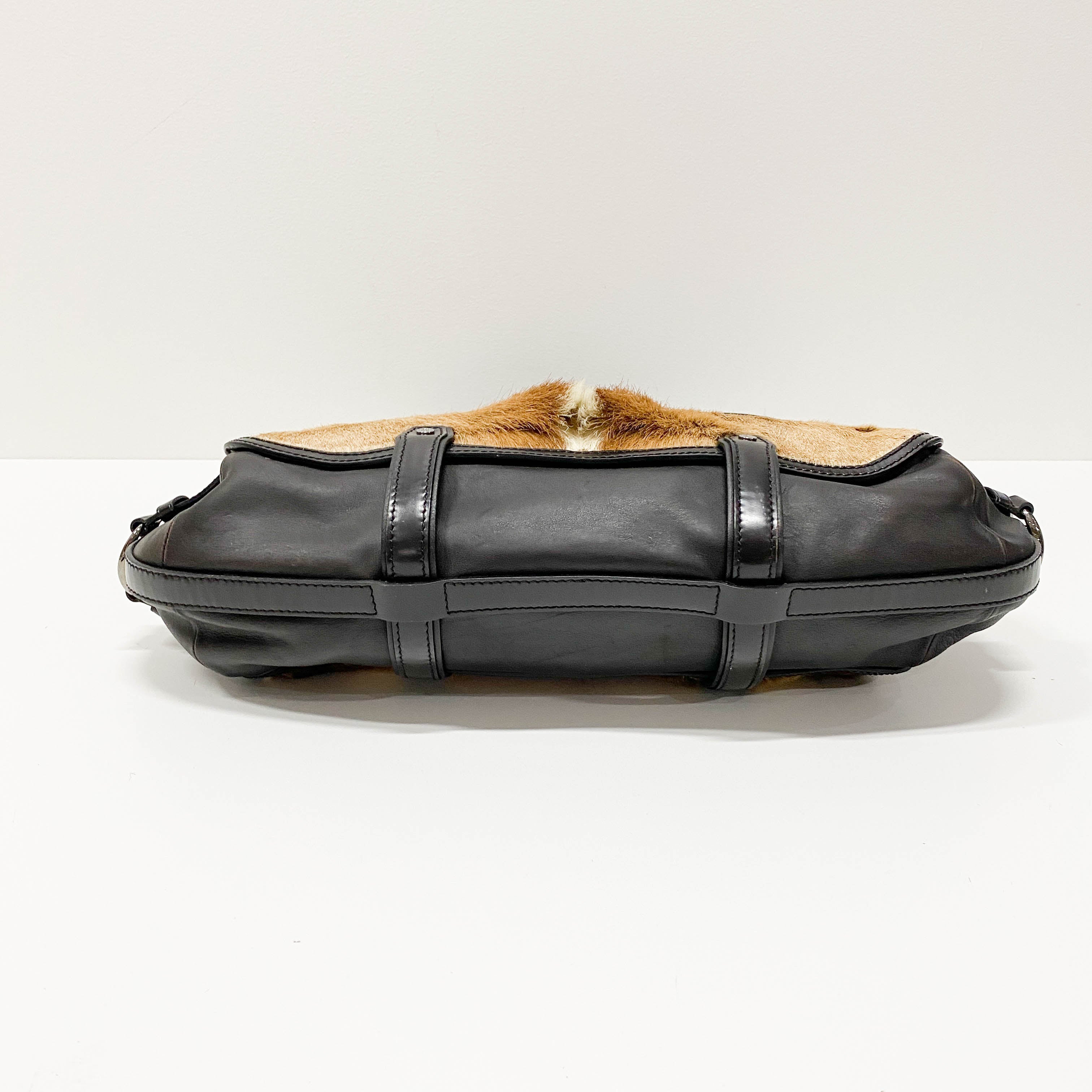 Archive Leather/Pony Hair Shoulder Bag