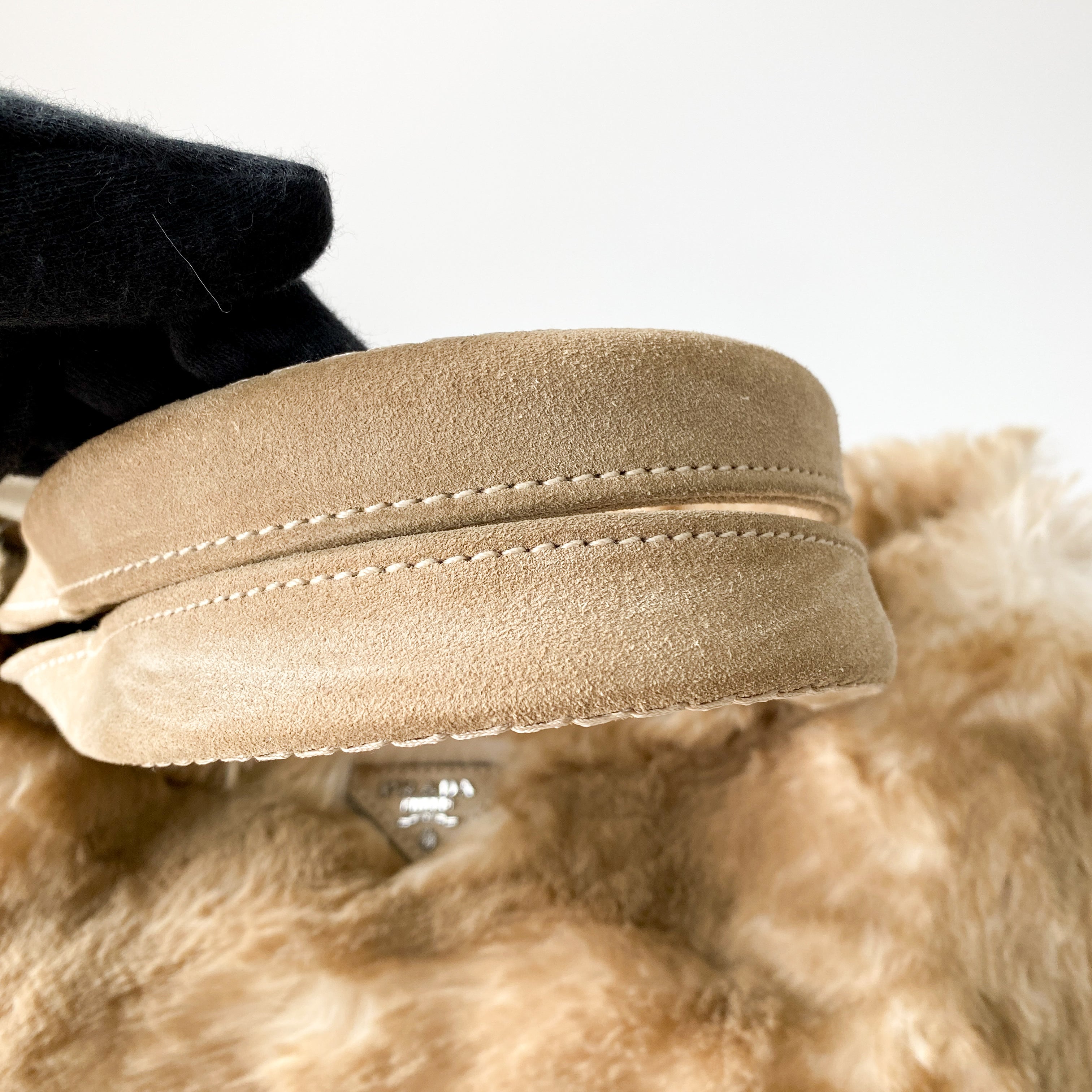 Canapa Beige Fur Tote Bag