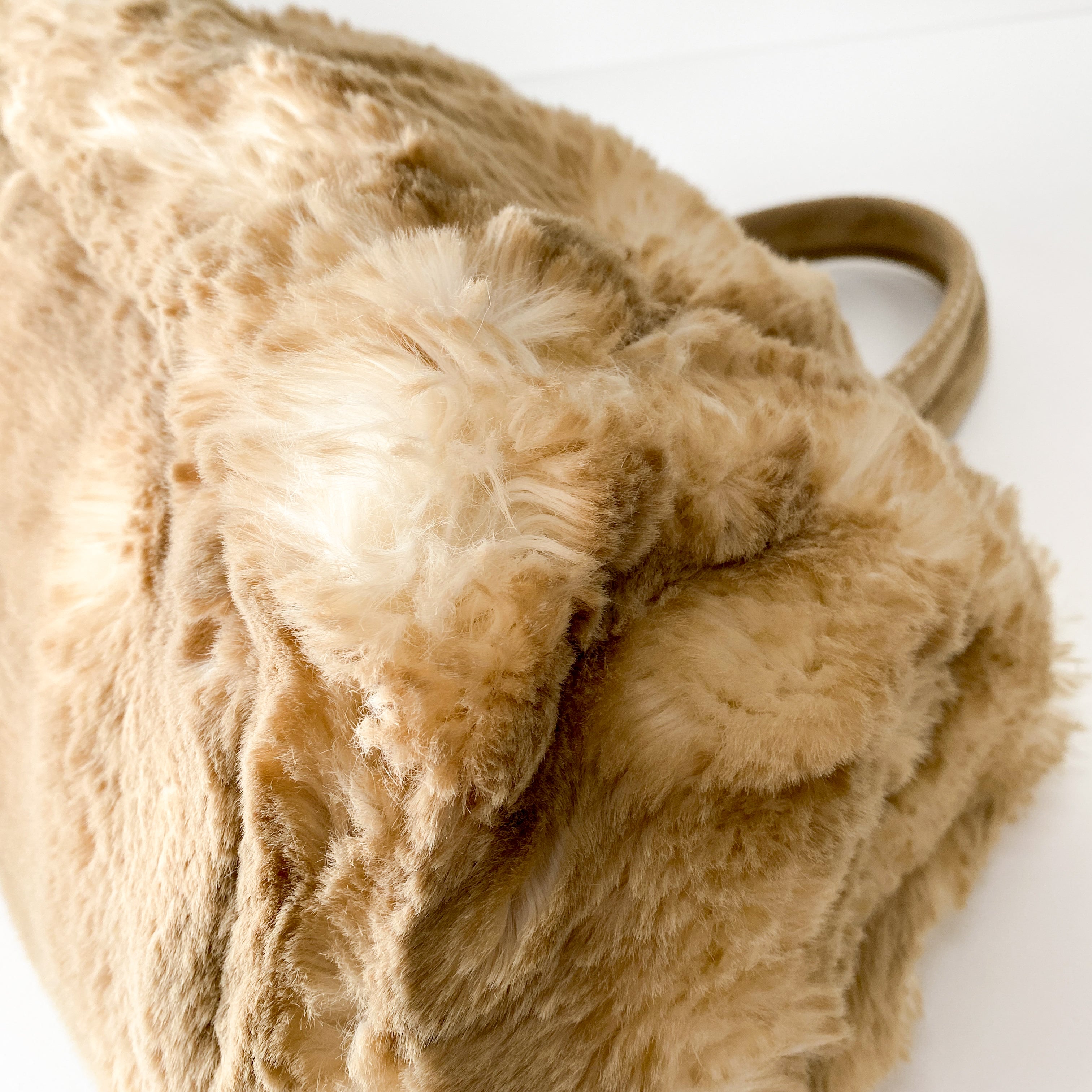 Canapa Beige Fur Tote Bag