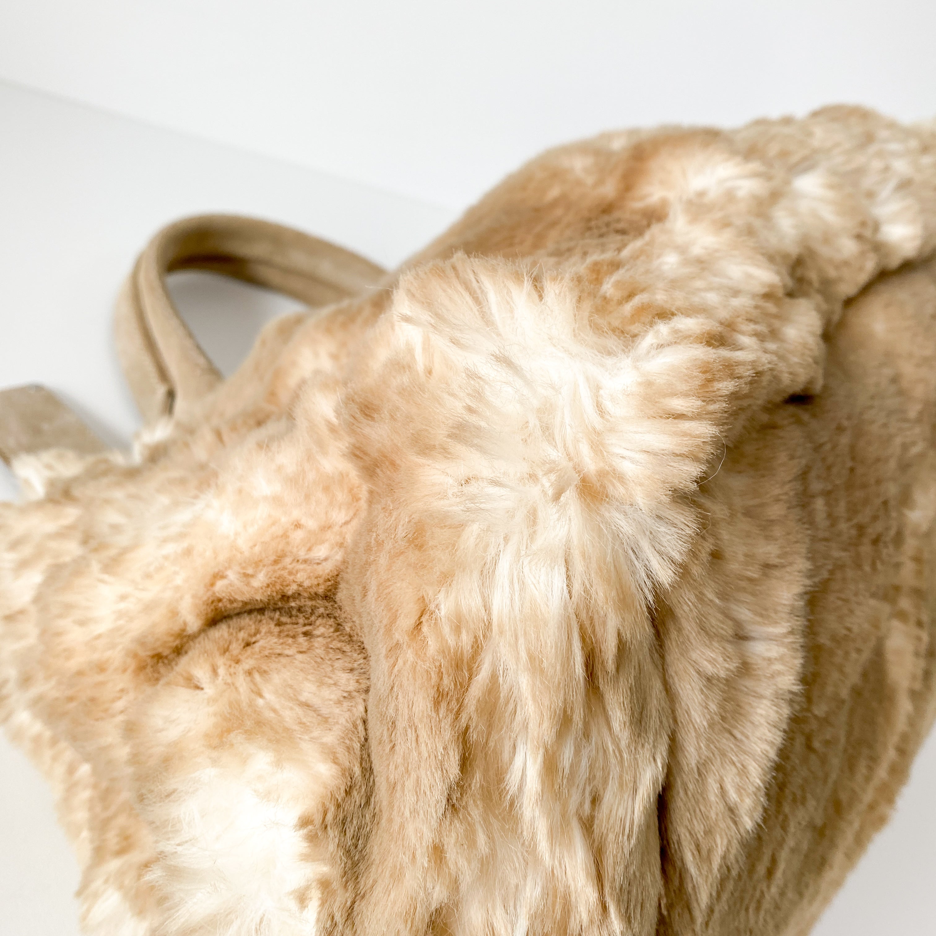 Canapa Beige Fur Tote Bag