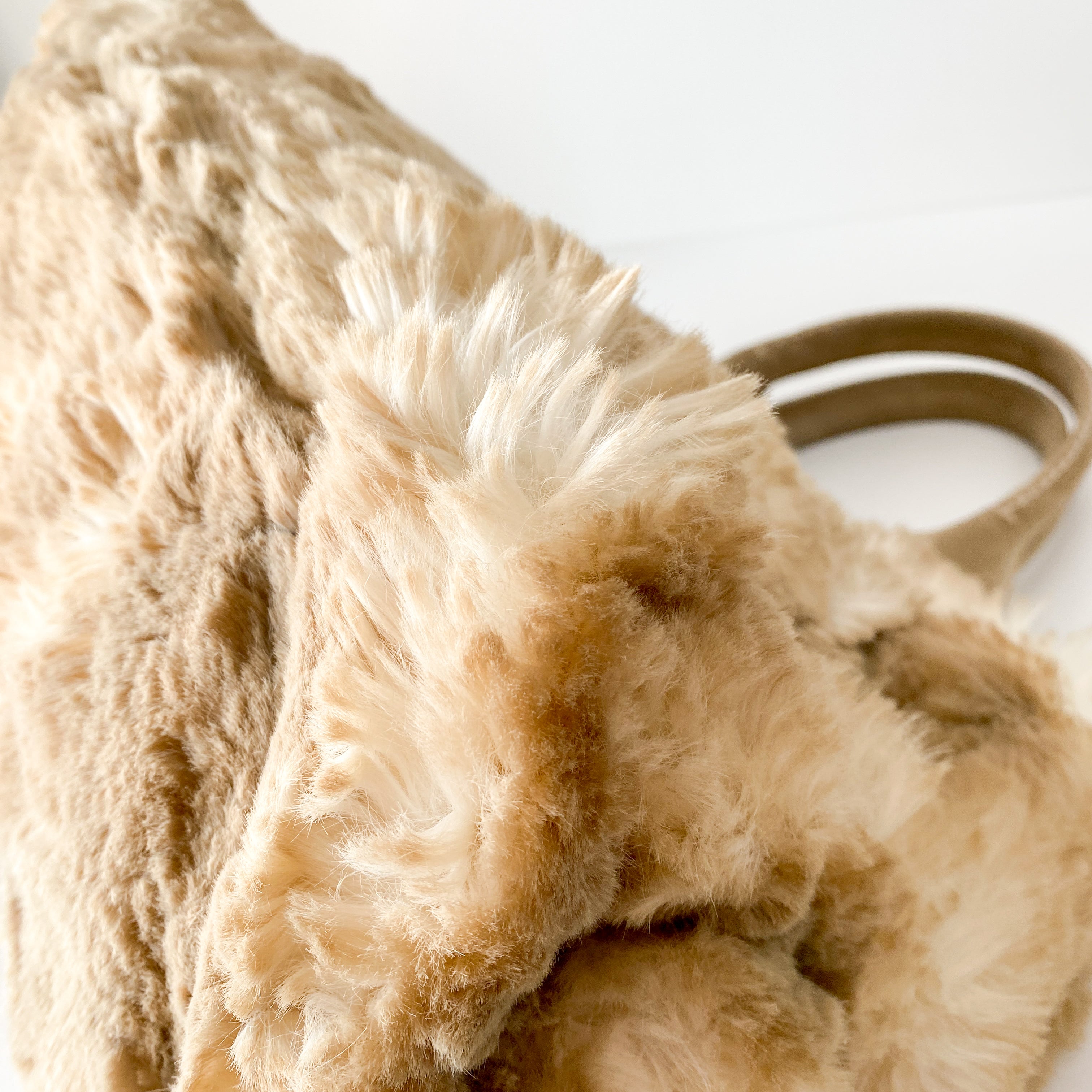 Canapa Beige Fur Tote Bag