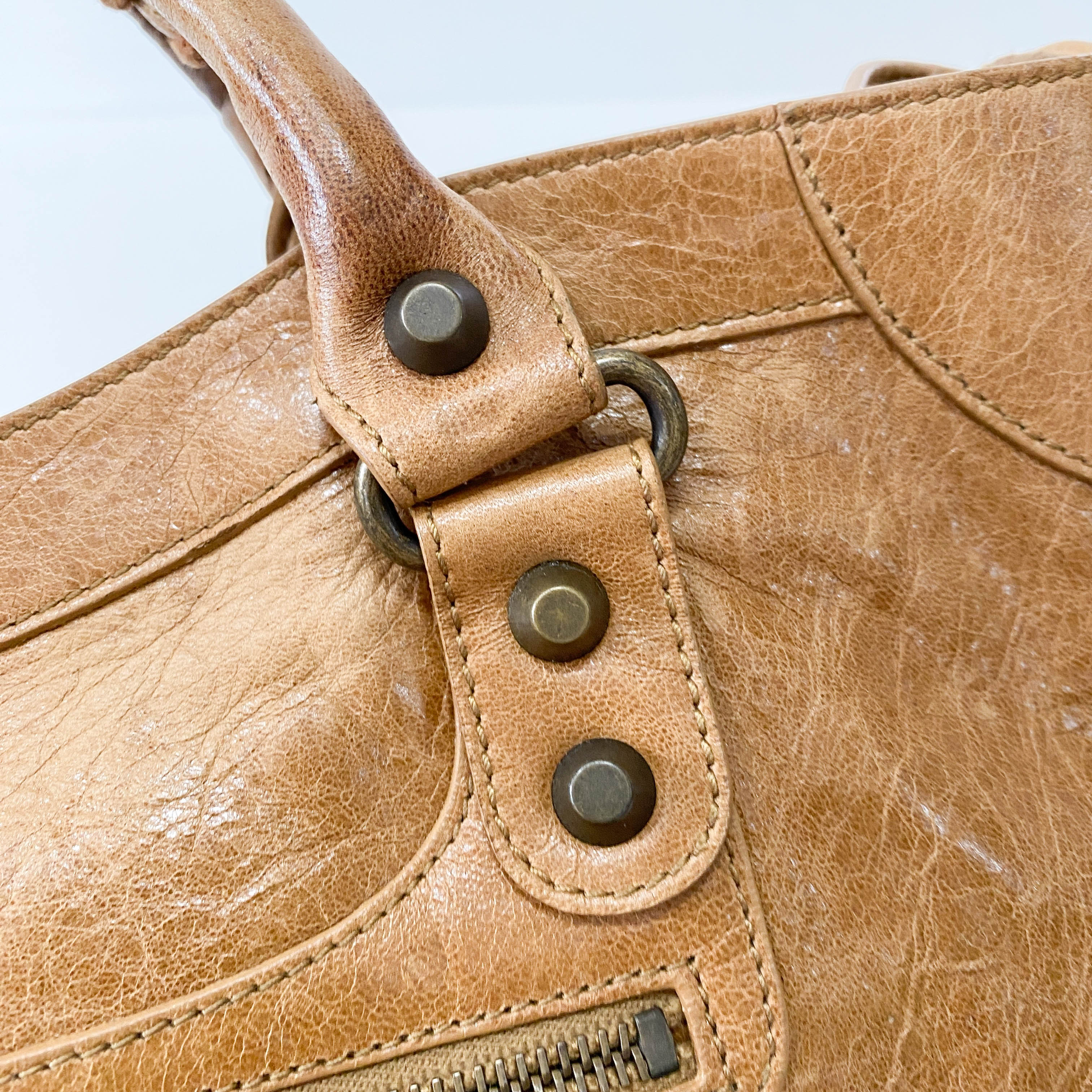 The City Brown Leather Bag