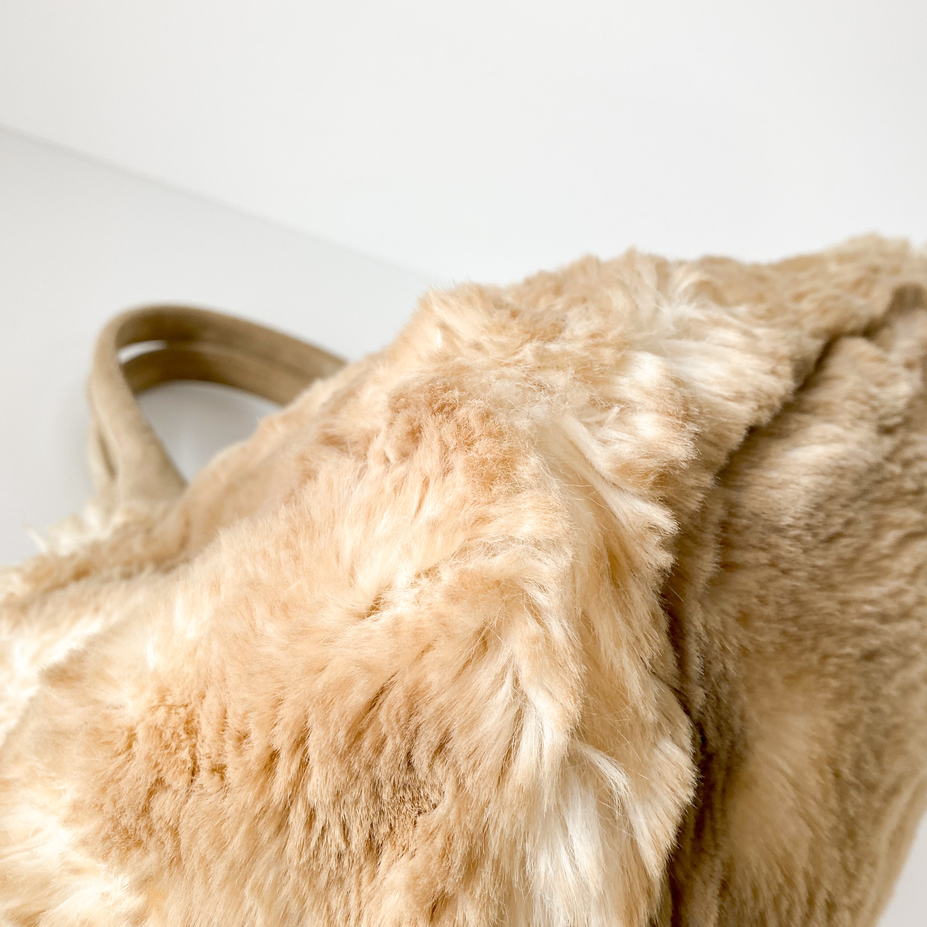 Canapa Beige Fur Tote Bag
