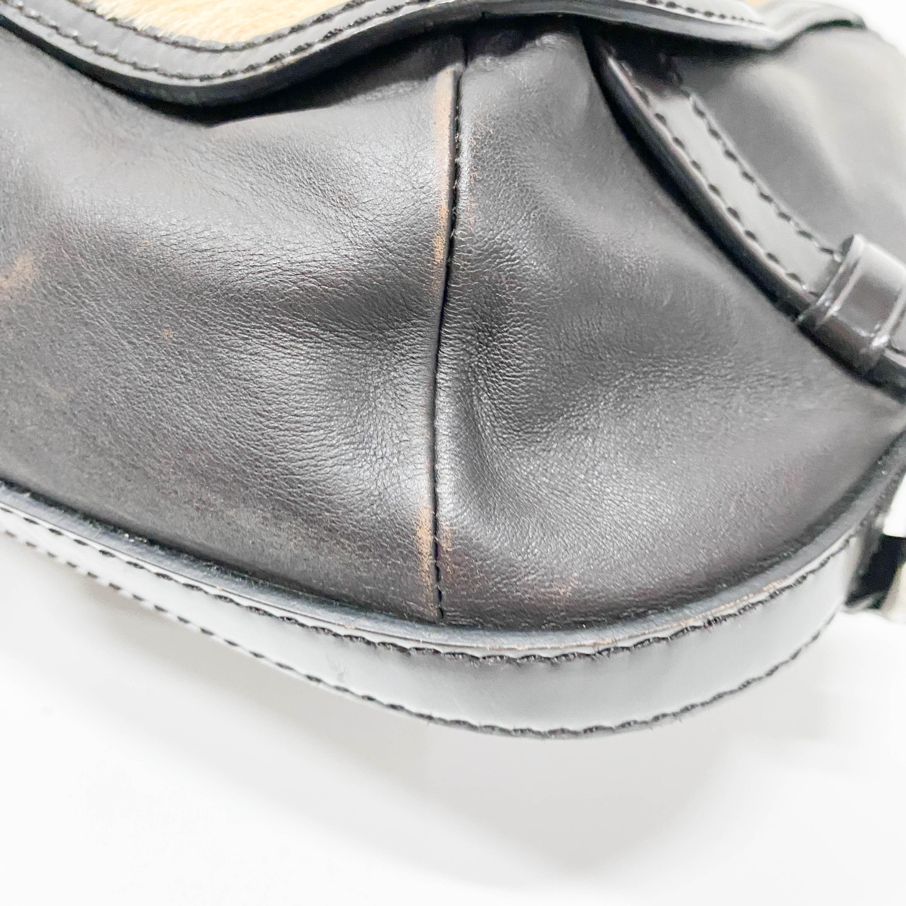 Archive Leather/Pony Hair Shoulder Bag