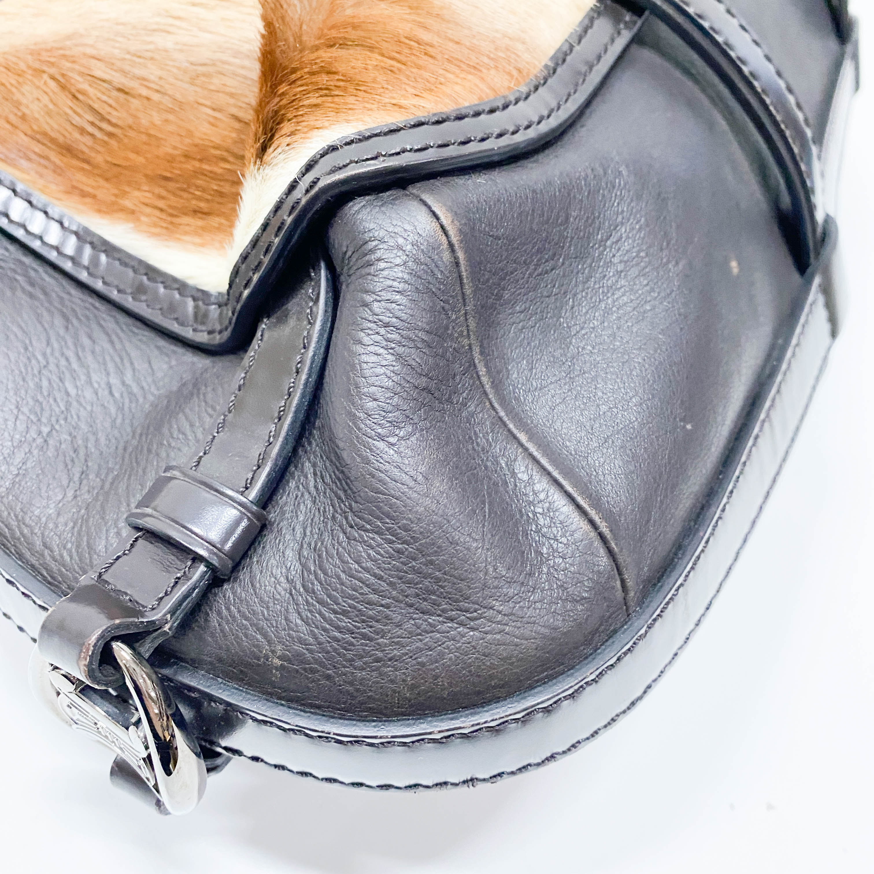 Archive Leather/Pony Hair Shoulder Bag