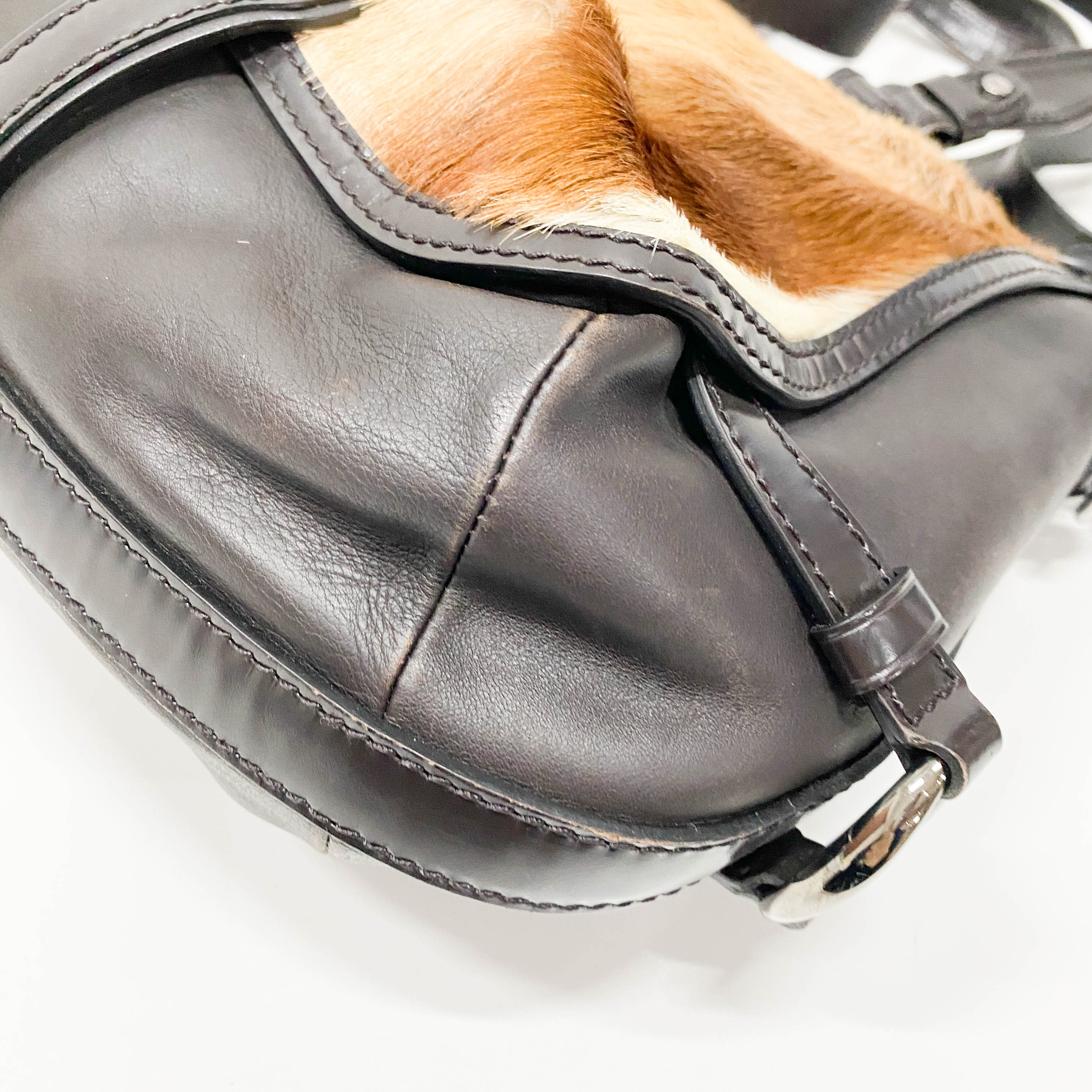 Archive Leather/Pony Hair Shoulder Bag