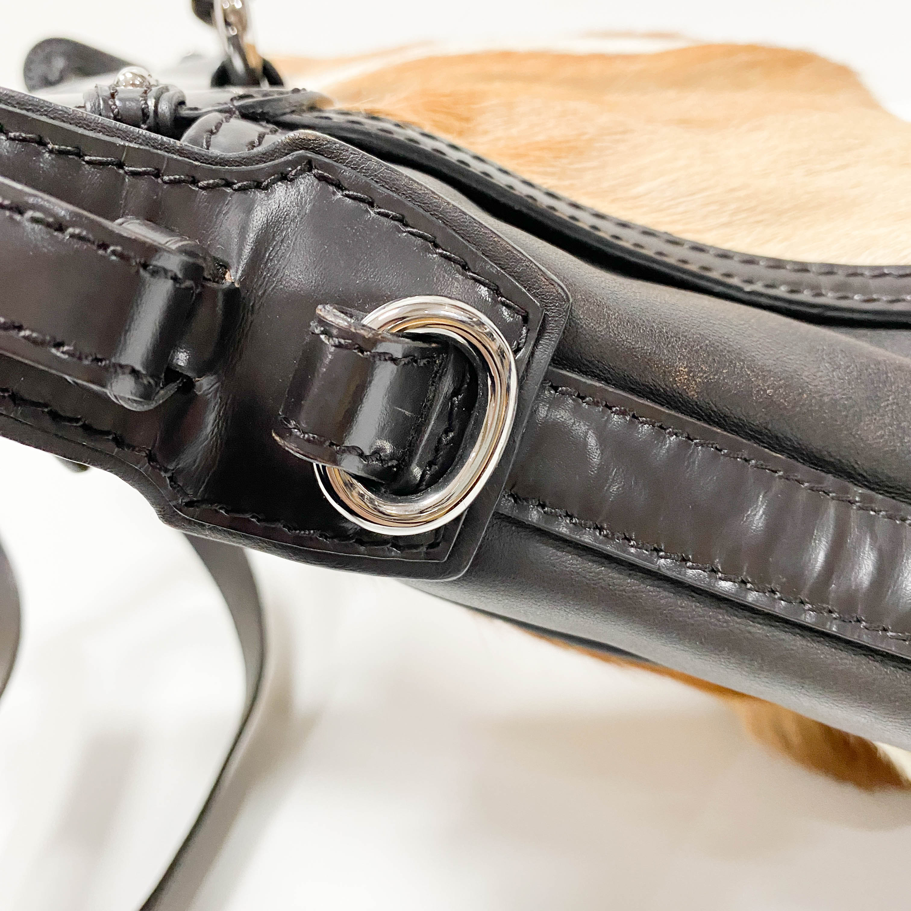 Archive Leather/Pony Hair Shoulder Bag