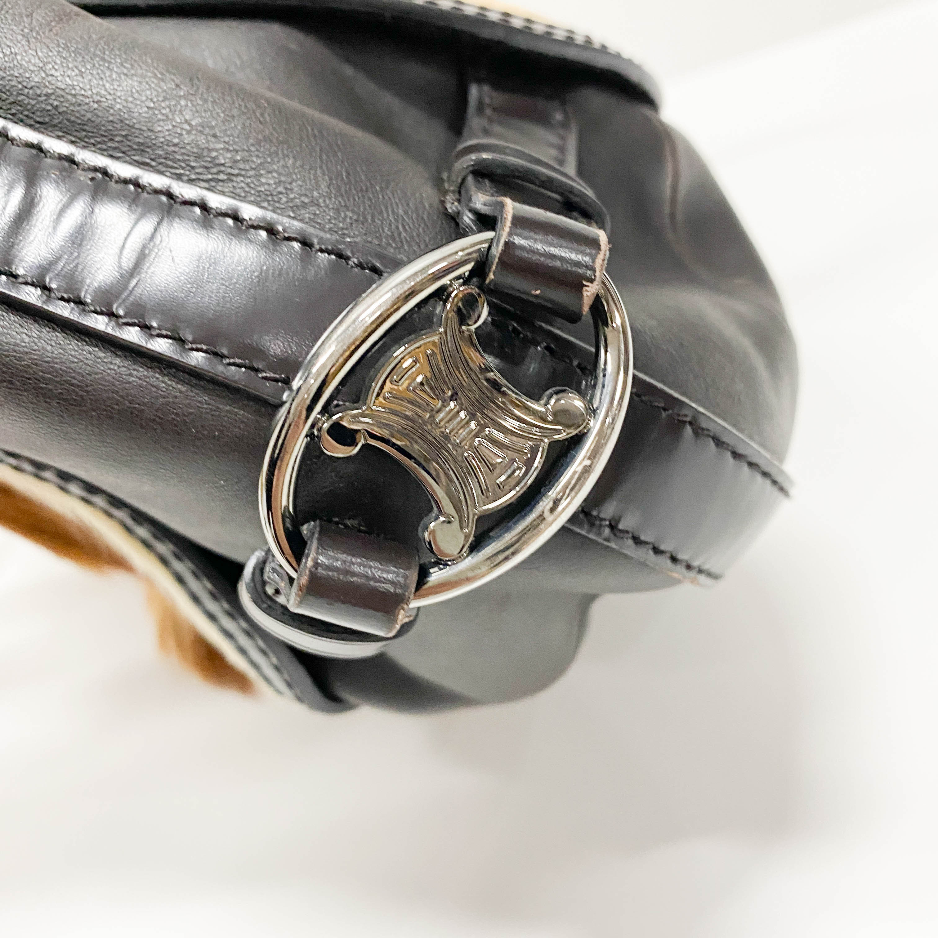 Archive Leather/Pony Hair Shoulder Bag