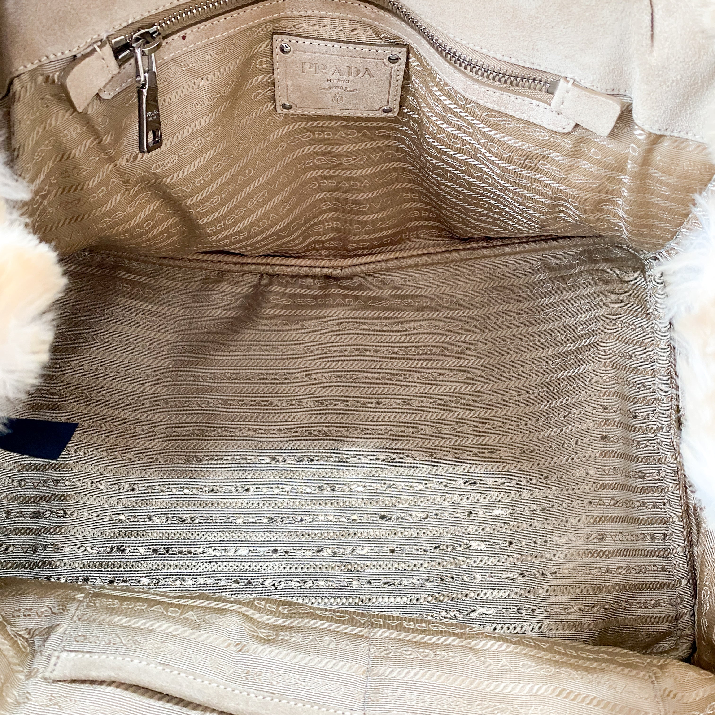 Canapa Beige Fur Tote Bag