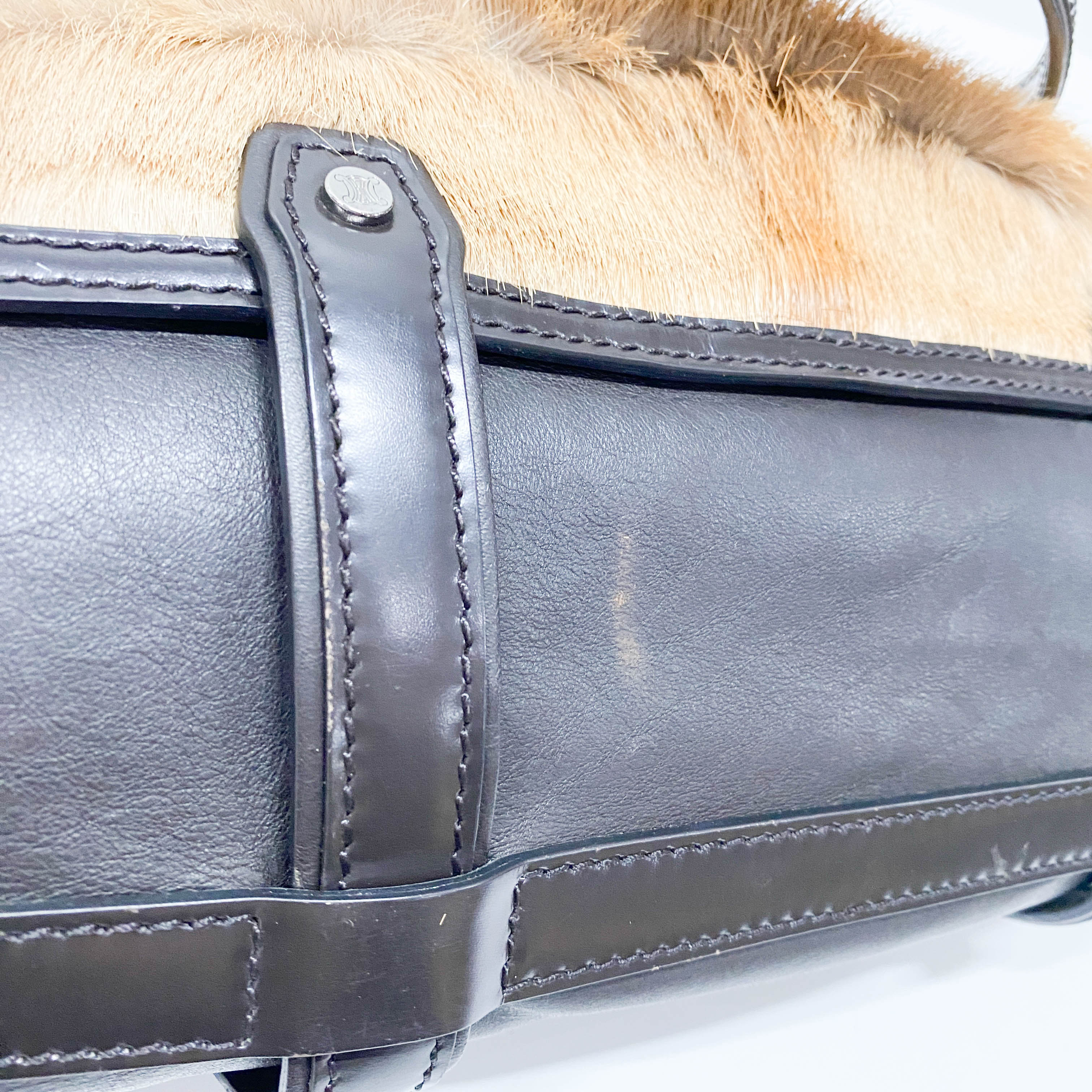 Archive Leather/Pony Hair Shoulder Bag