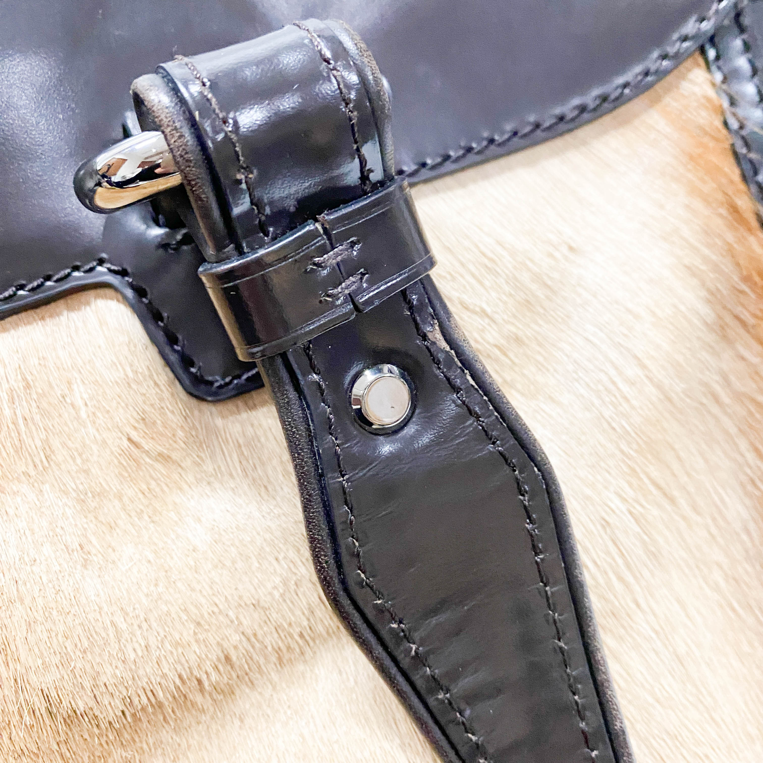 Archive Leather/Pony Hair Shoulder Bag