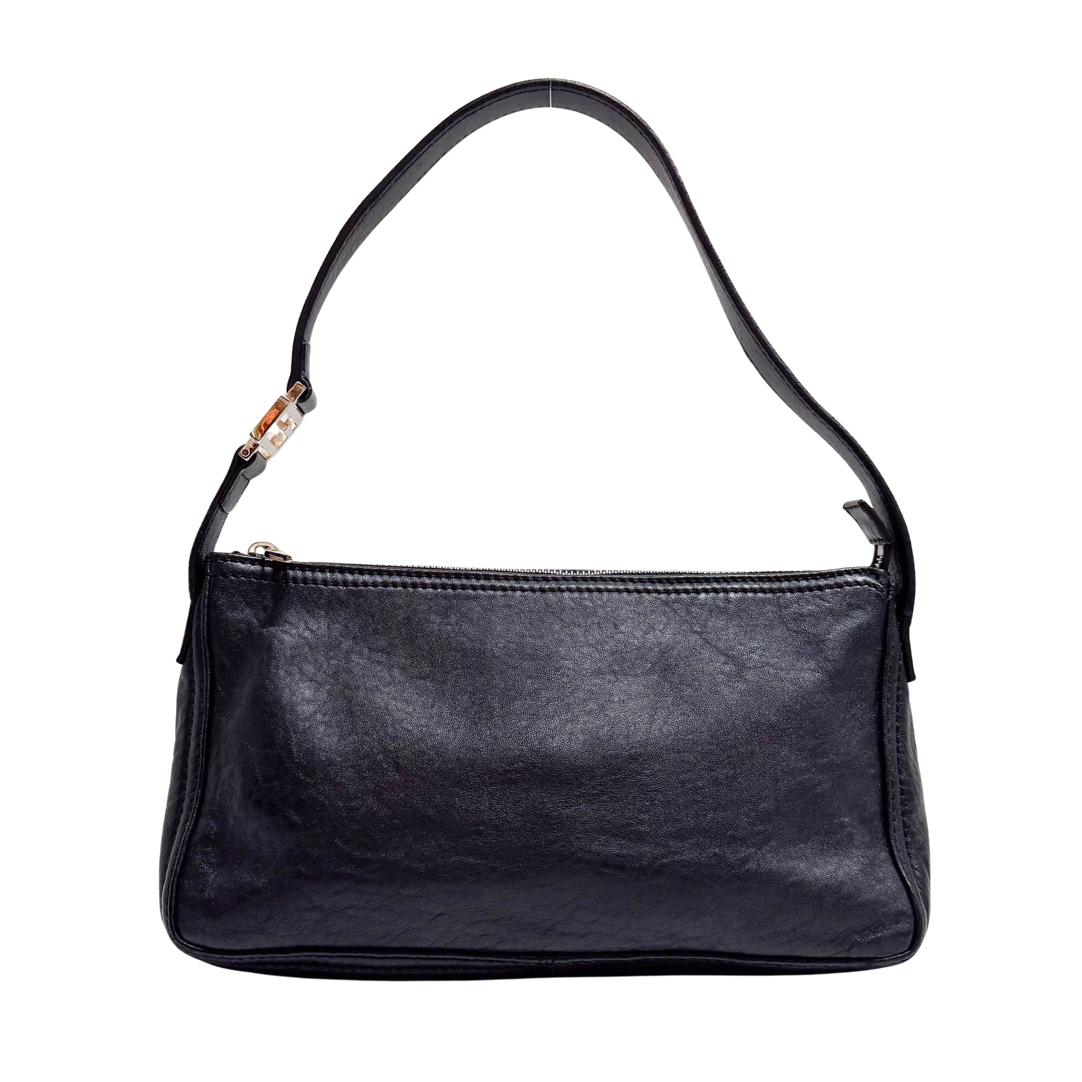 Black Leather Shoulder Bag