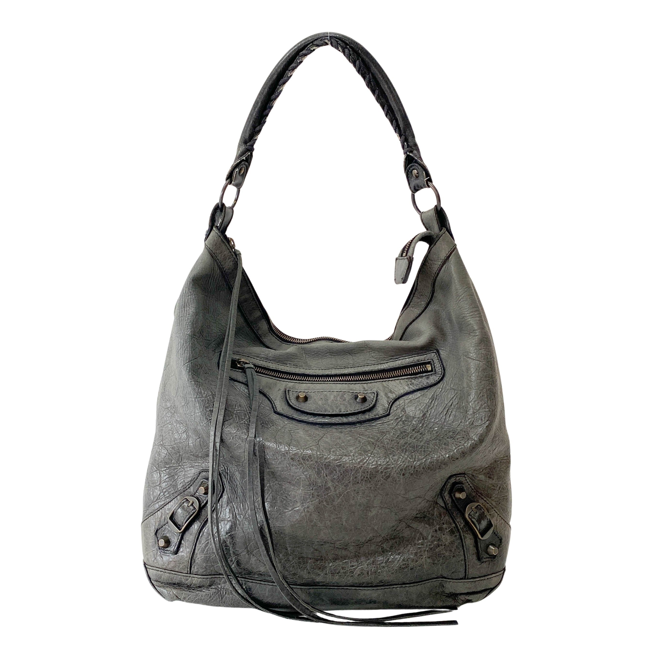 The Day Grey Leather Shoulder Bag