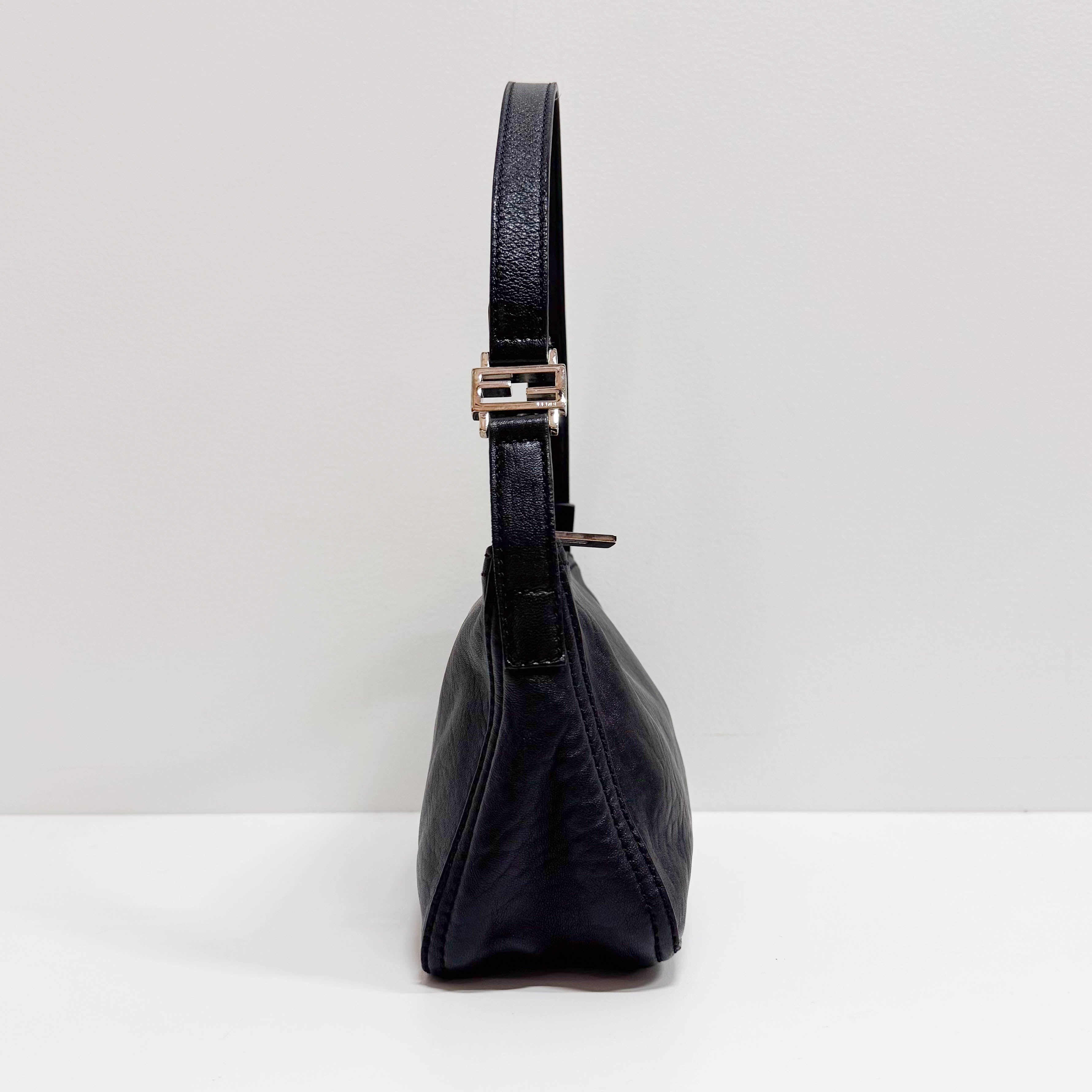 Black Leather Shoulder Bag