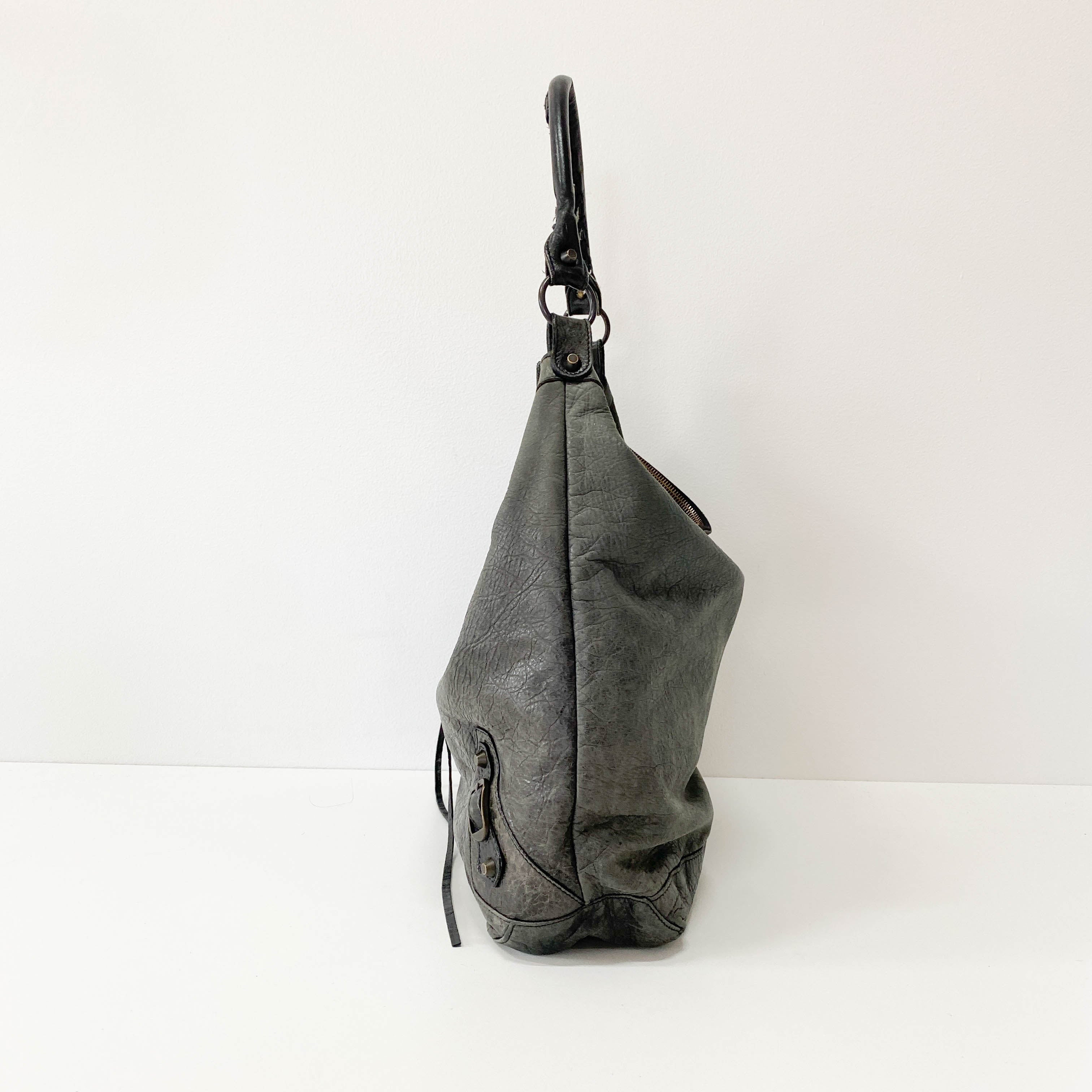 The Day Grey Leather Shoulder Bag