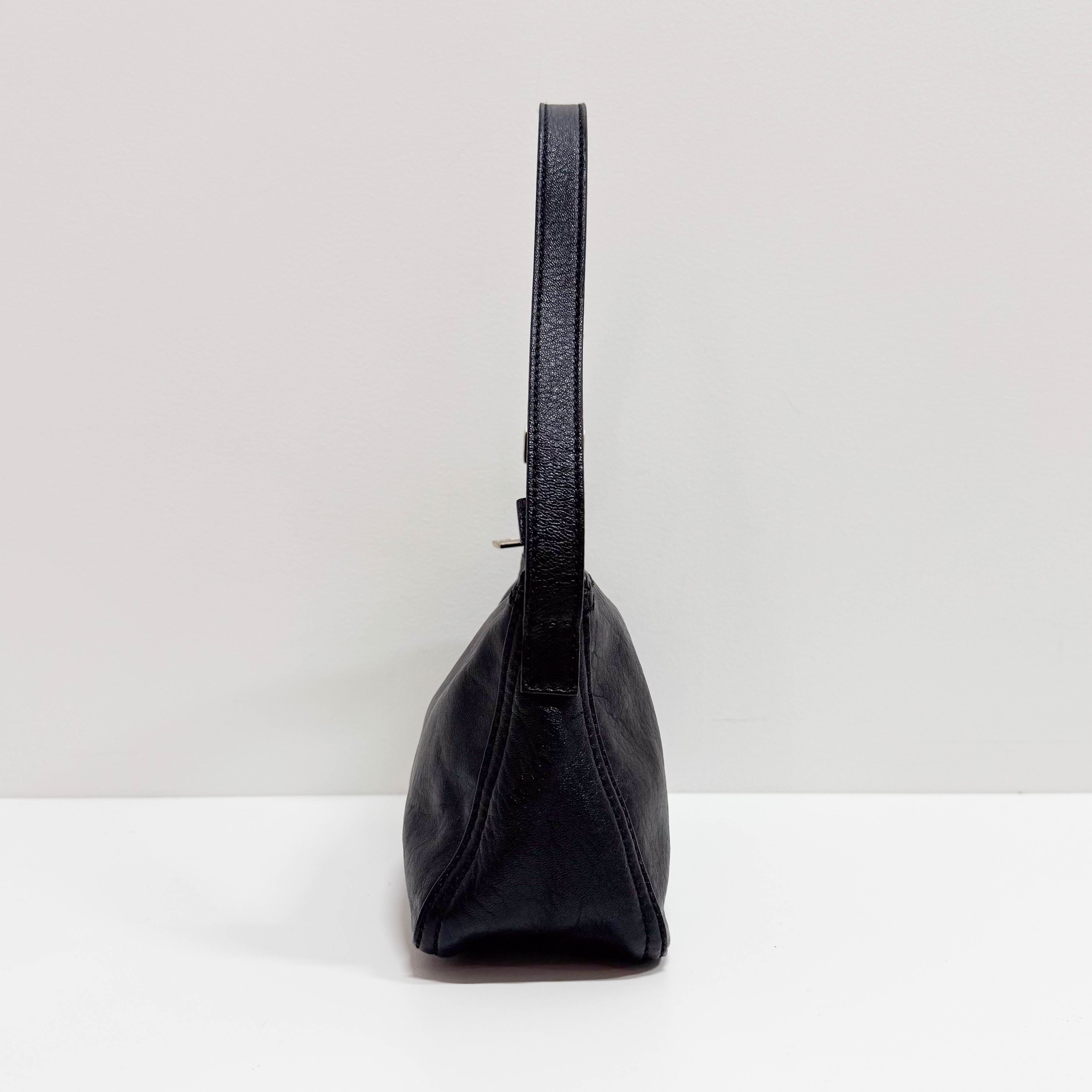 Black Leather Shoulder Bag