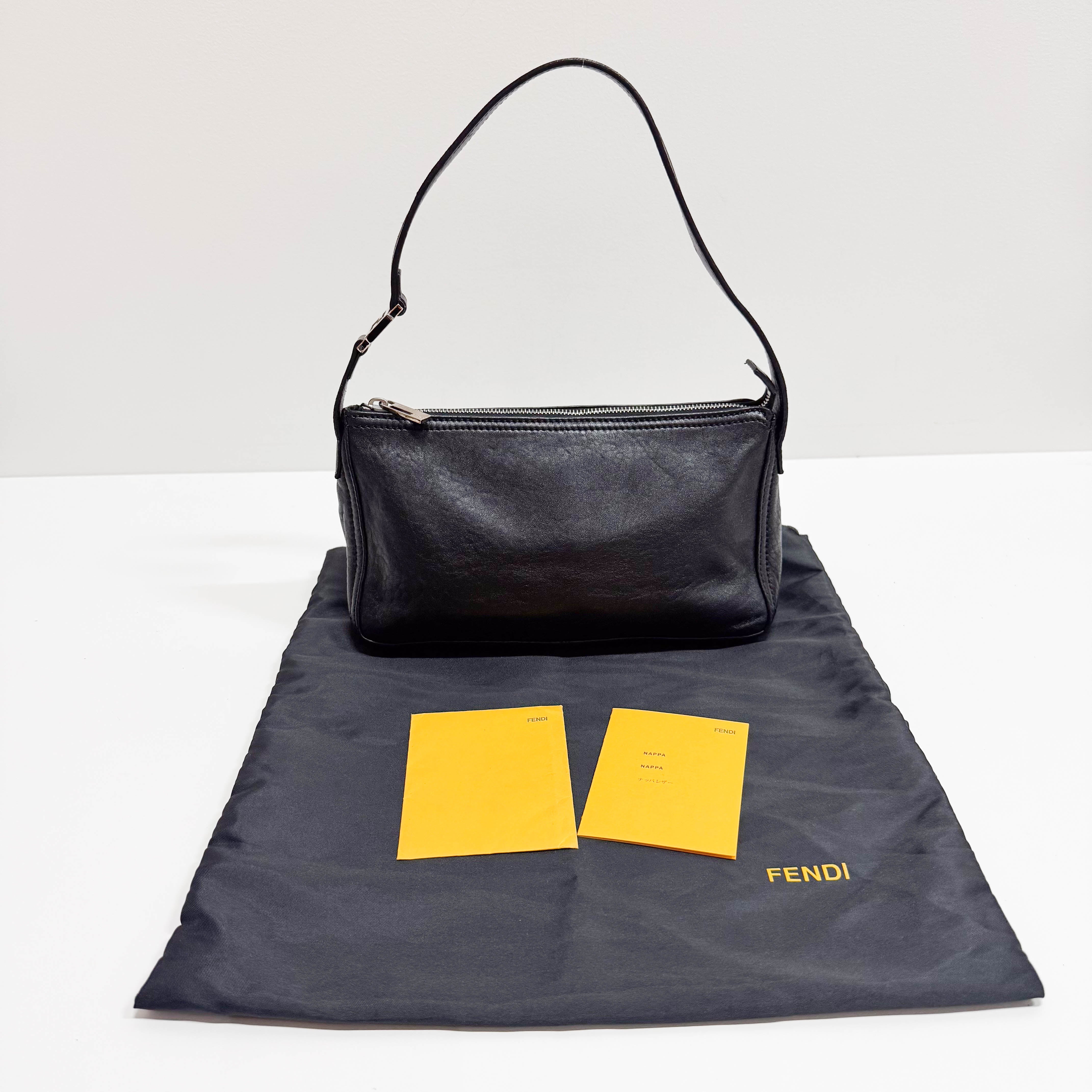 Black Leather Shoulder Bag