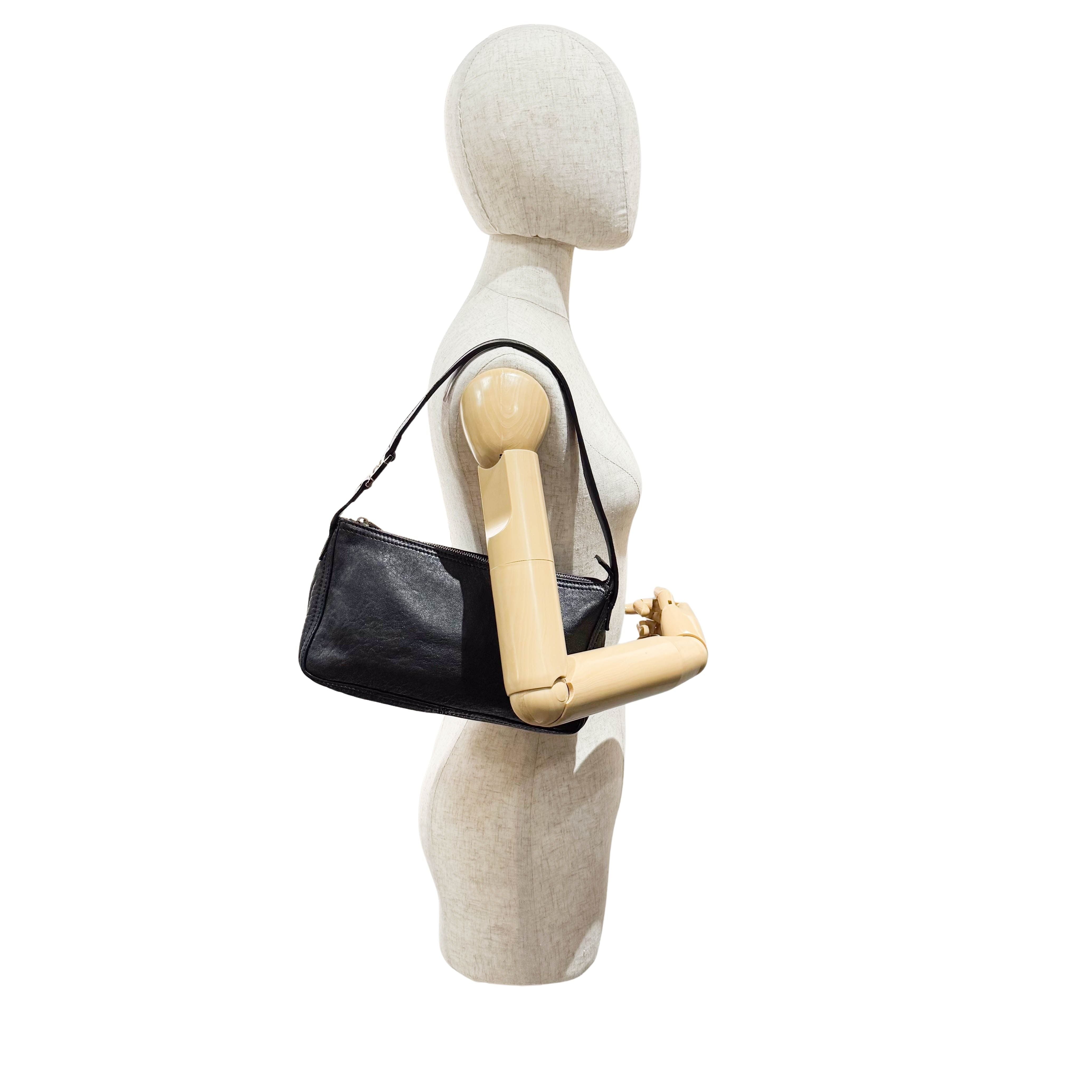 Black Leather Shoulder Bag