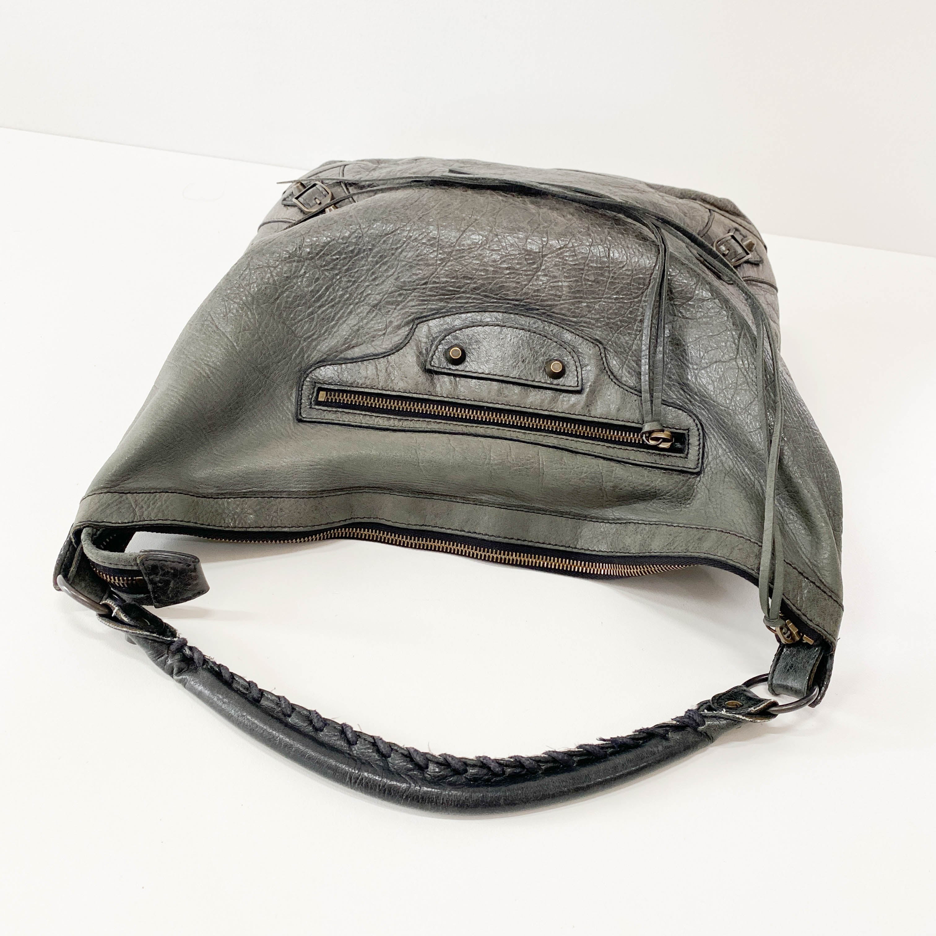 The Day Grey Leather Shoulder Bag