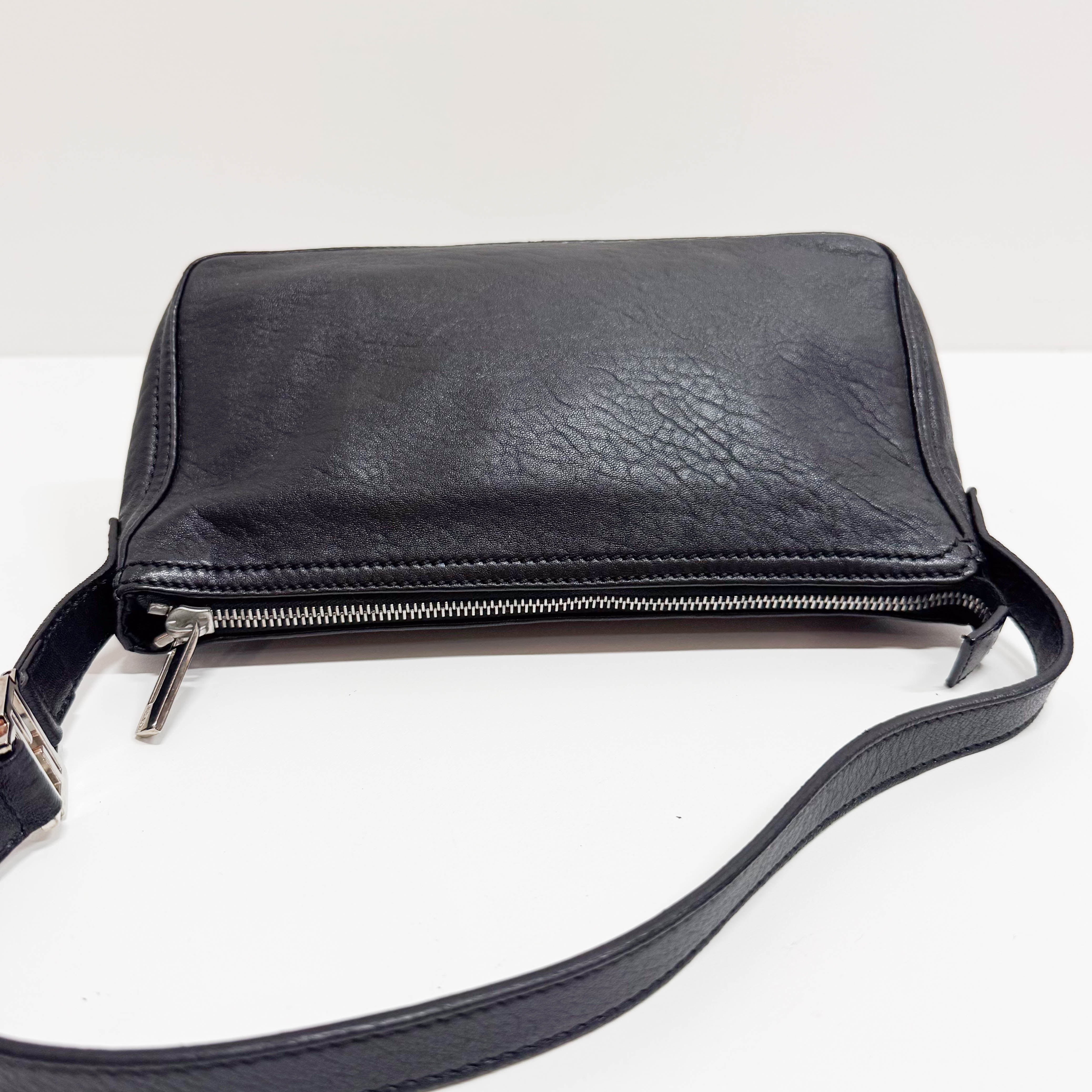 Black Leather Shoulder Bag