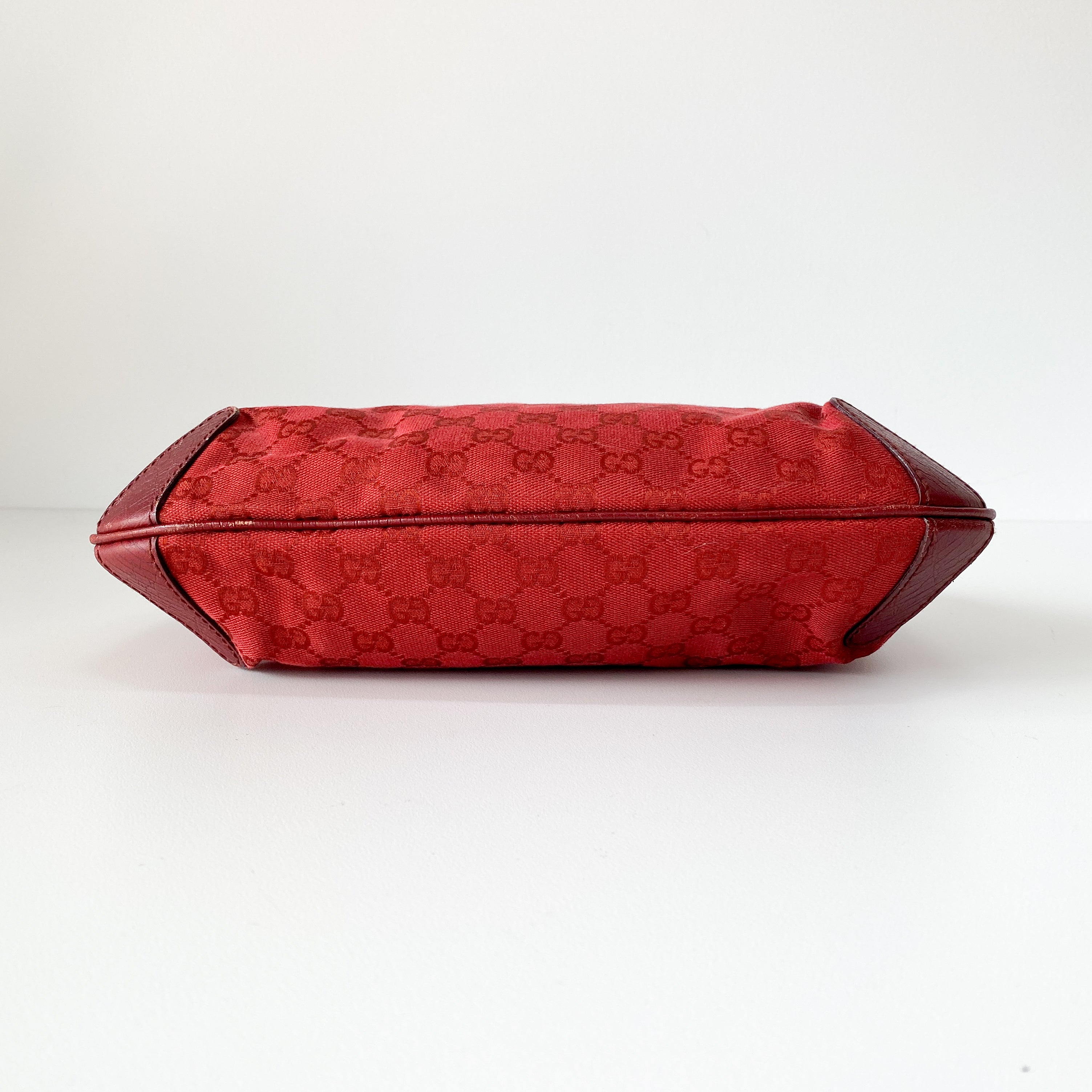 Horsebit GG Canvas Red Shoulder Bag