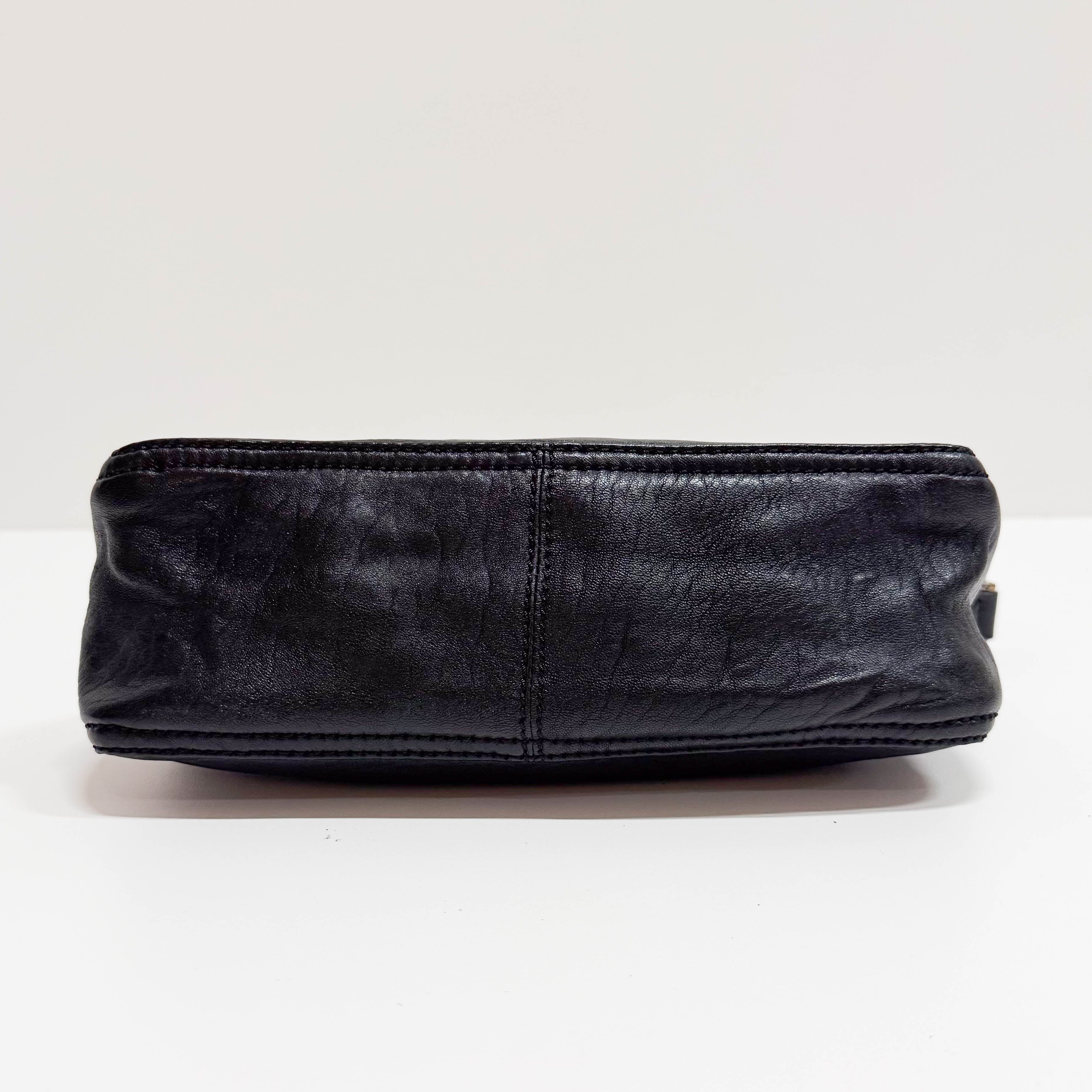 Black Leather Shoulder Bag