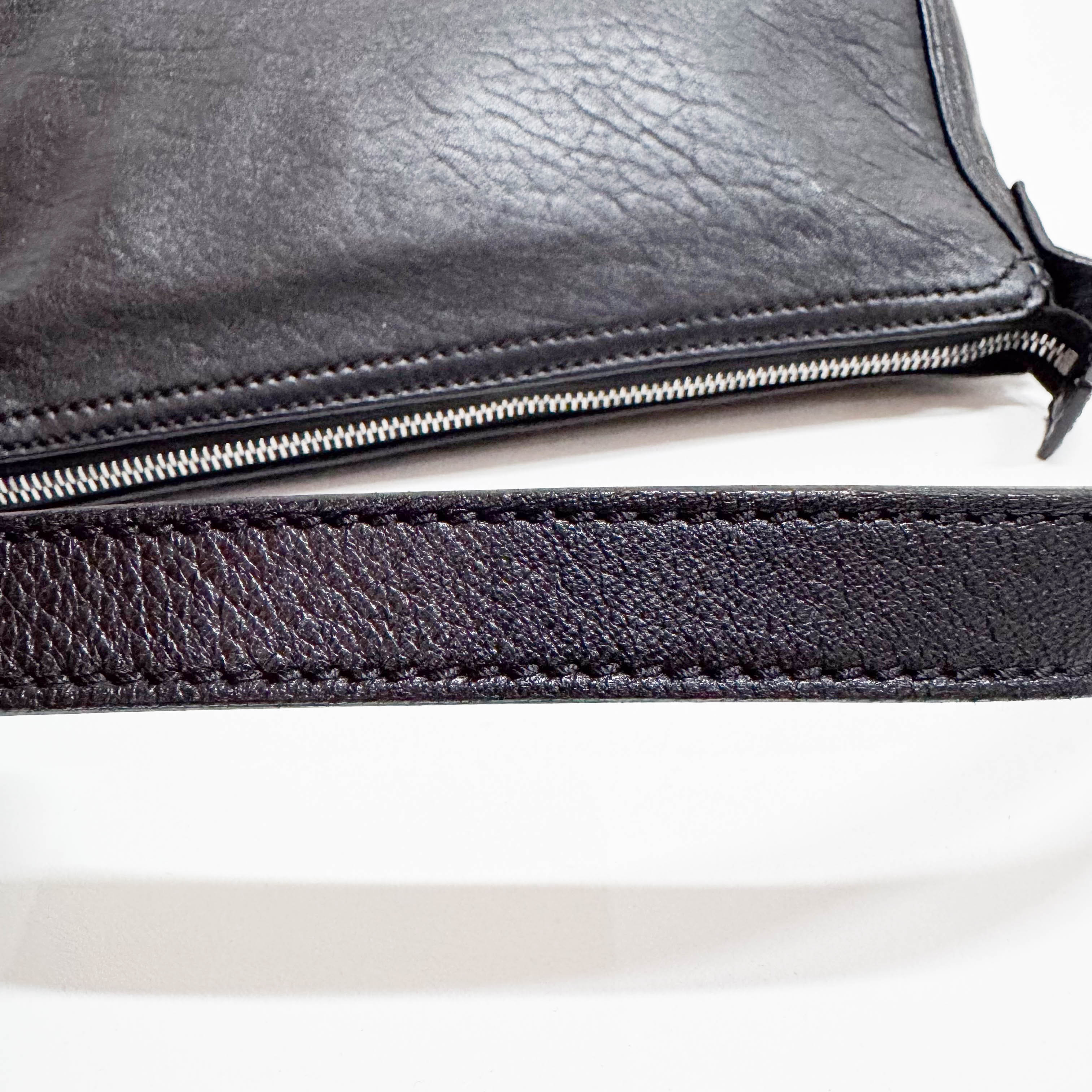 Black Leather Shoulder Bag