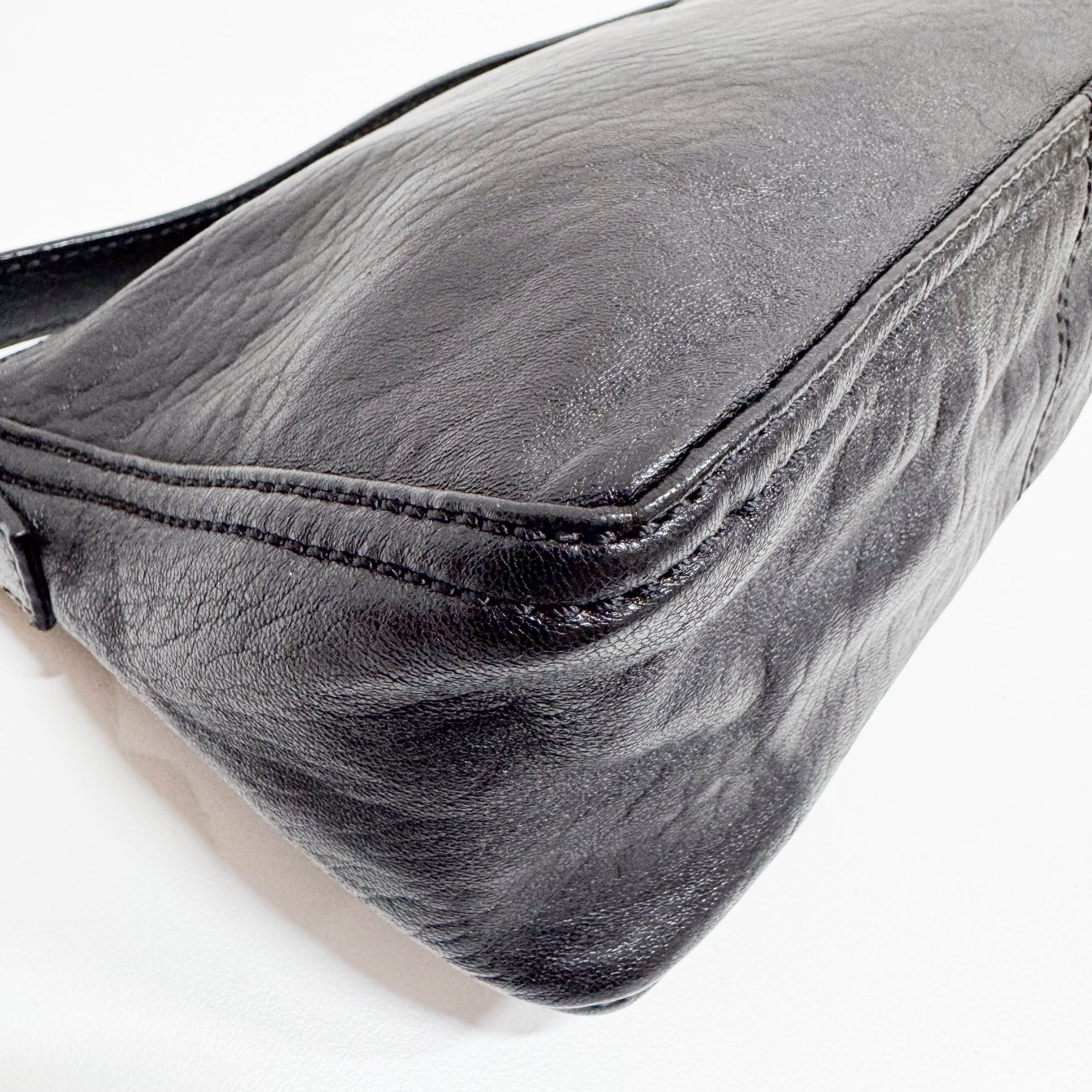 Black Leather Shoulder Bag