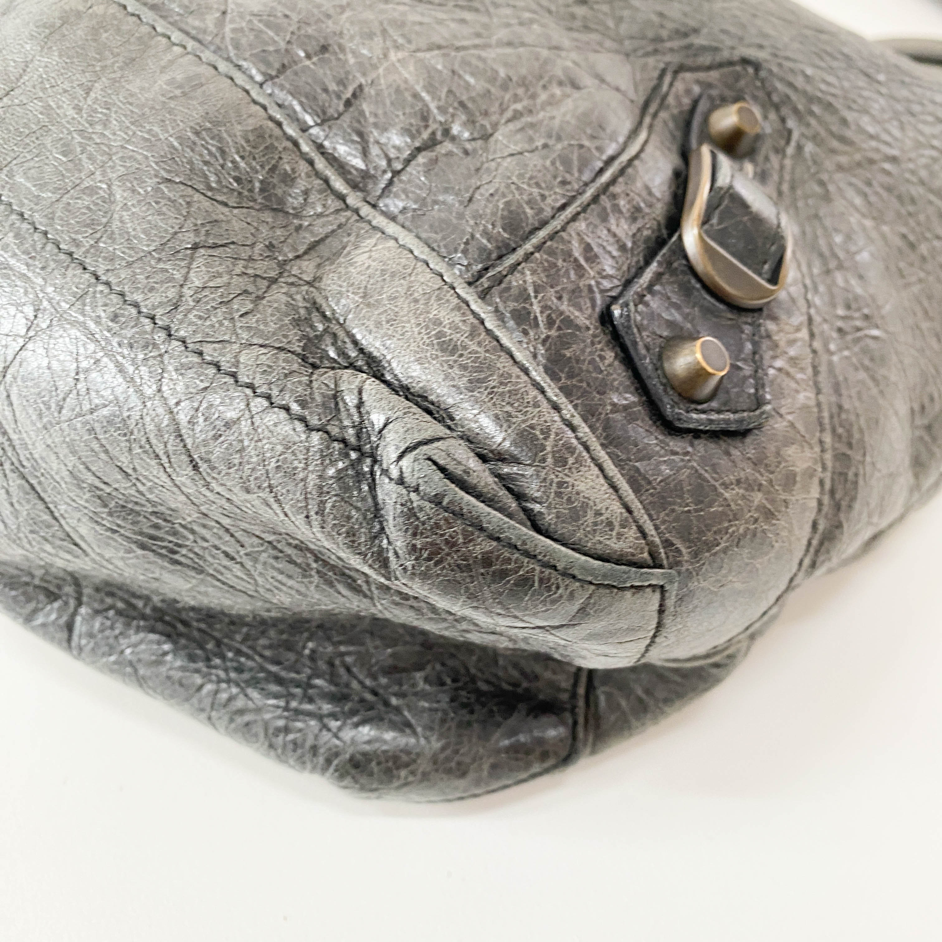 The Day Grey Leather Shoulder Bag