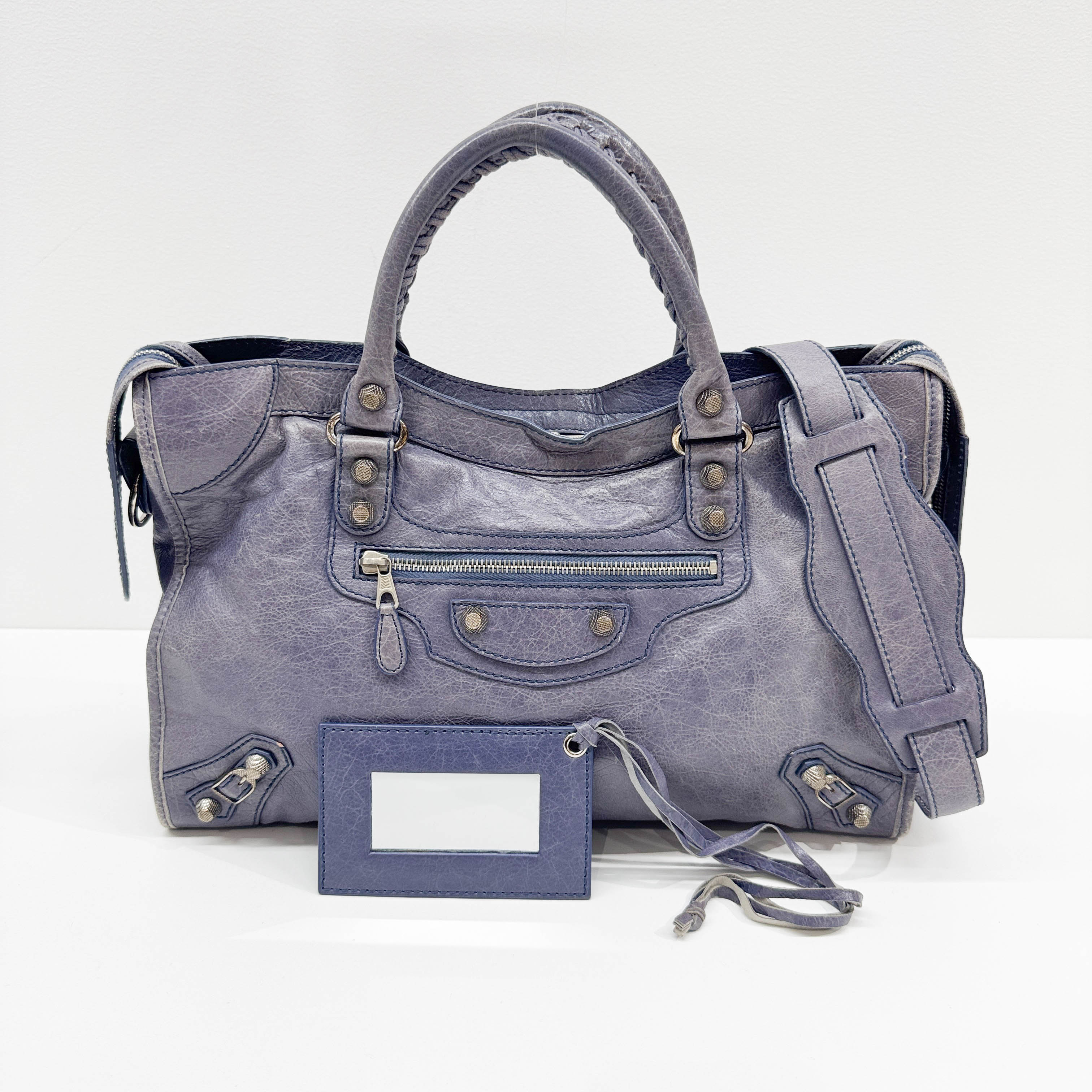 Giant 12 City Dusty Blue Leather Two Way Bag